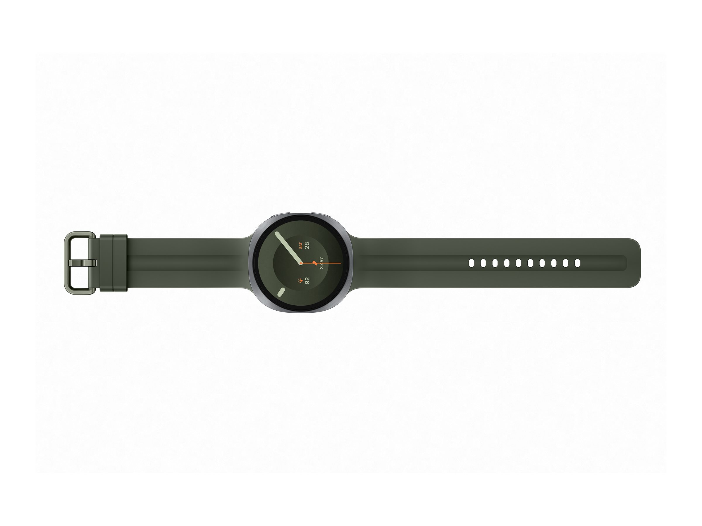Samsung Galaxy Watch9 - 44 mm - silber - intelligente Uhr mit Sportband - Olive - Bandgröße: M/L - A