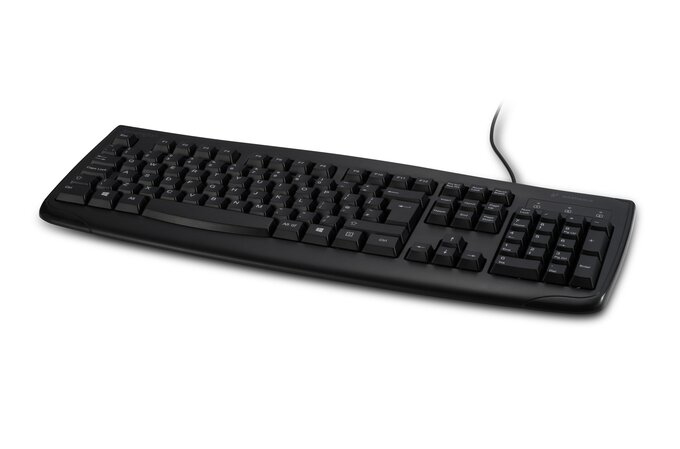 Kensington K64407PN, Volle Größe (100%), Kabelgebunden, USB, QWERTY, Schwarz