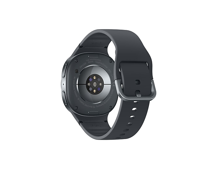 Samsung Galaxy Watch8 - 40 mm - Carbon-Schwarz - intelligente Uhr mit Sportband - Gummi - Graphit -