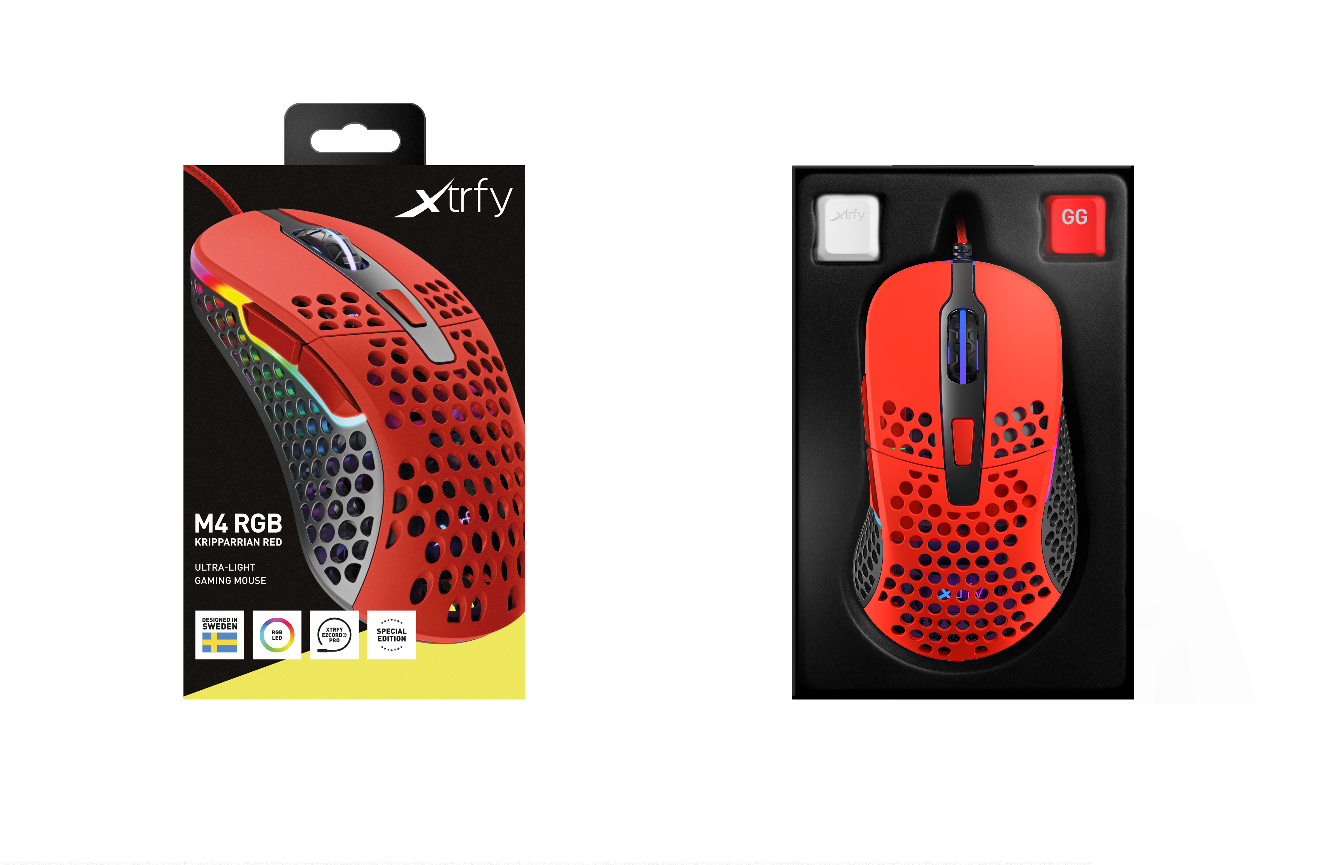 Cherry Xtrfy M4 RGB - Maus - Für Rechtshänder - optisch