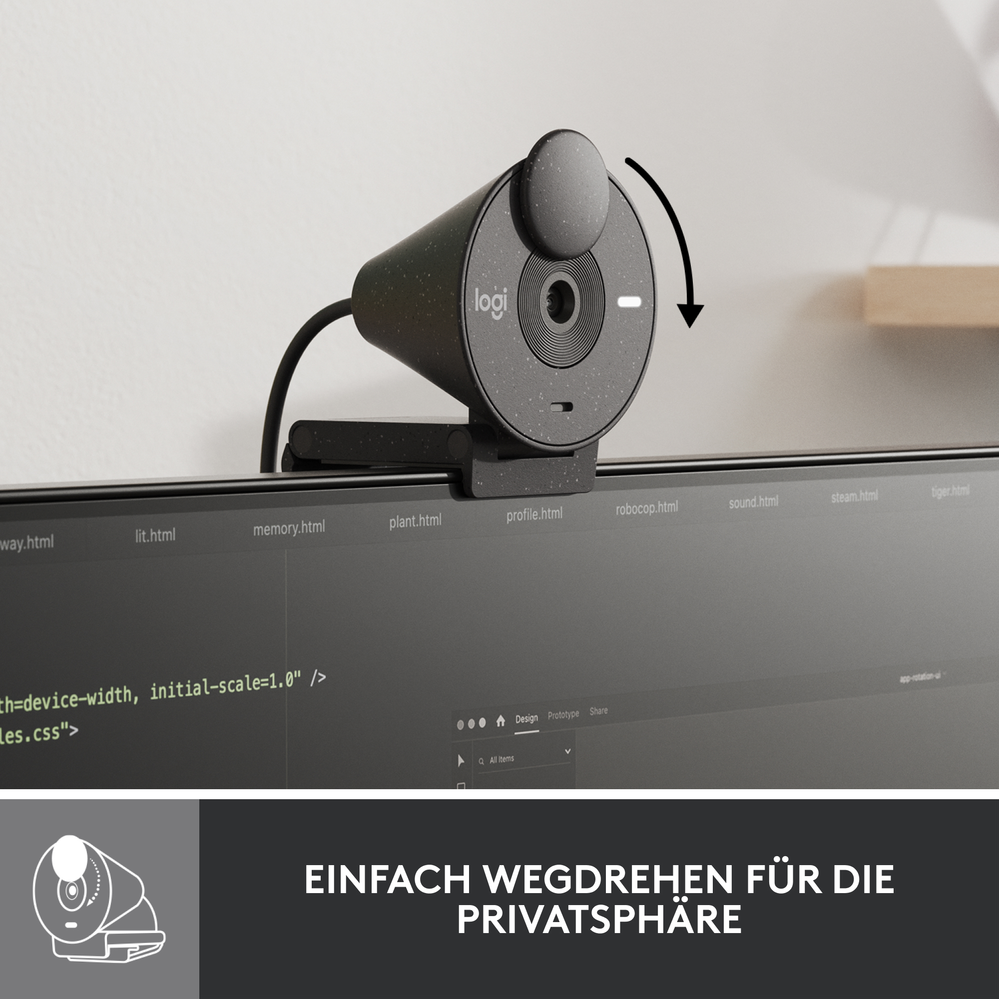Logitech Brio 300, 2 MP, 1920 x 1080 Pixel, Full HD, 30 fps, 1280x720@30fps, 1920x1080@30fps, 720p,
