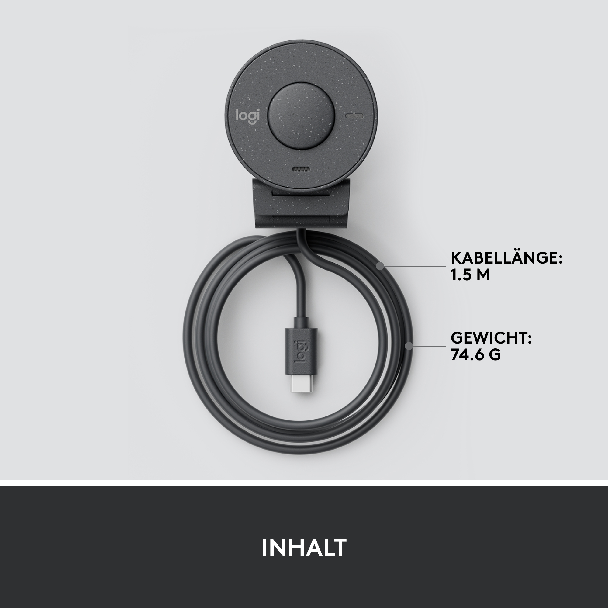 Logitech Brio 300, 2 MP, 1920 x 1080 Pixel, Full HD, 30 fps, 1280x720@30fps, 1920x1080@30fps, 720p,