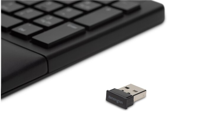 Kensington ProFit Ergo, Volle Größe (100%), Kabellos, RF Wireless + Bluetooth, QZERTY, Schwarz, Maus