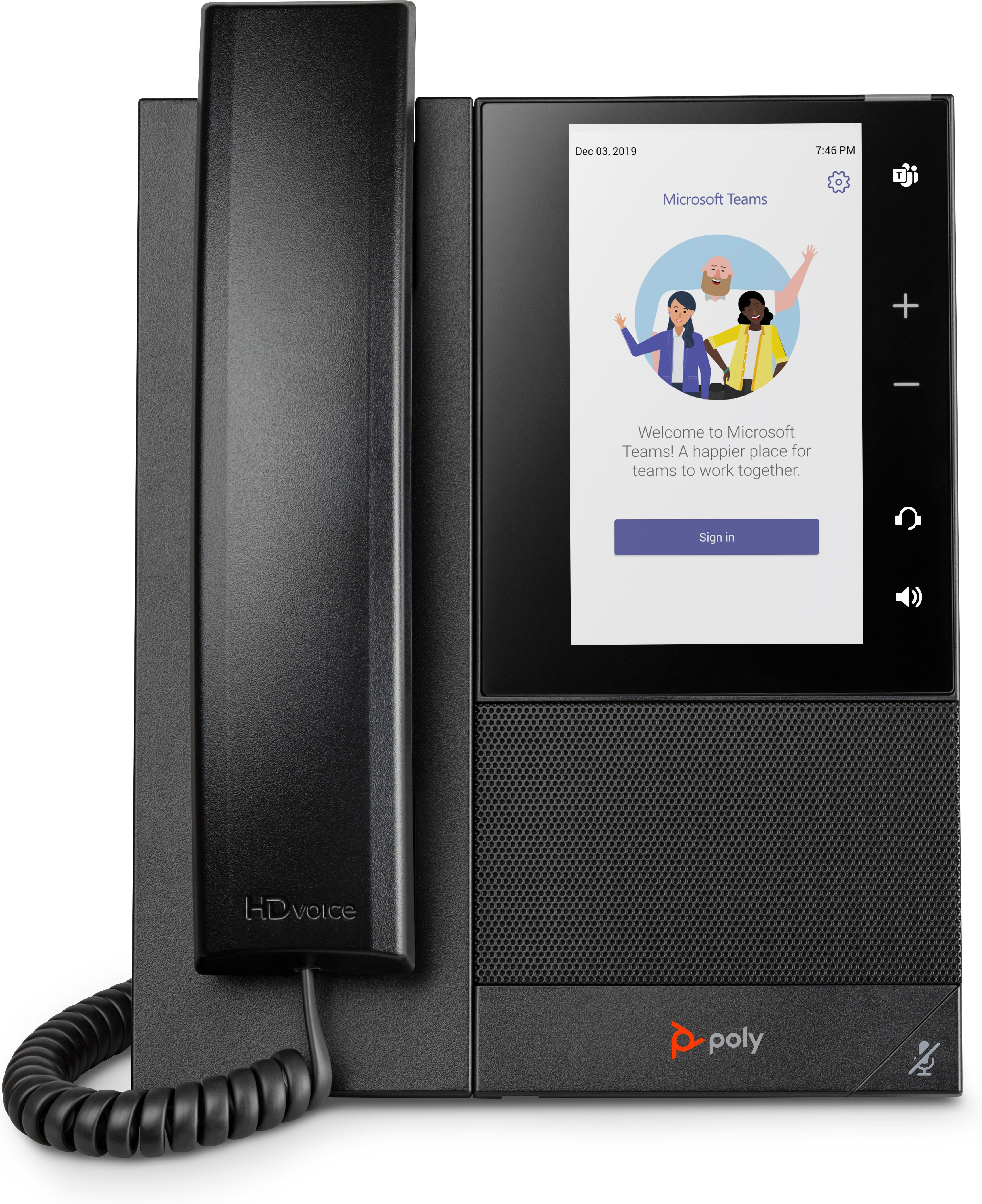 HP POLY CCX 505 Business-Medientelefon für Microsoft Teams und PoE-fähig, IP-Telefon, Schwarz, Kabel