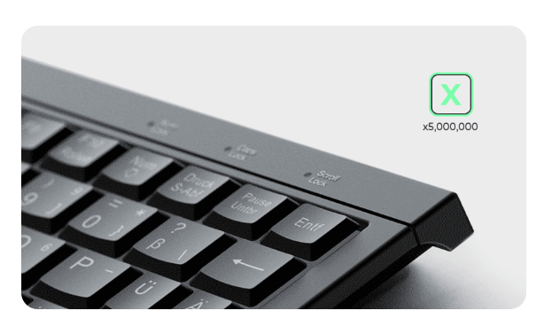 KeySonic KSK-3211ELU (DE), Super-Mini Tastatur, Hintergrundbeleuchtung, Touchpad, schwarz, Kabelgebu