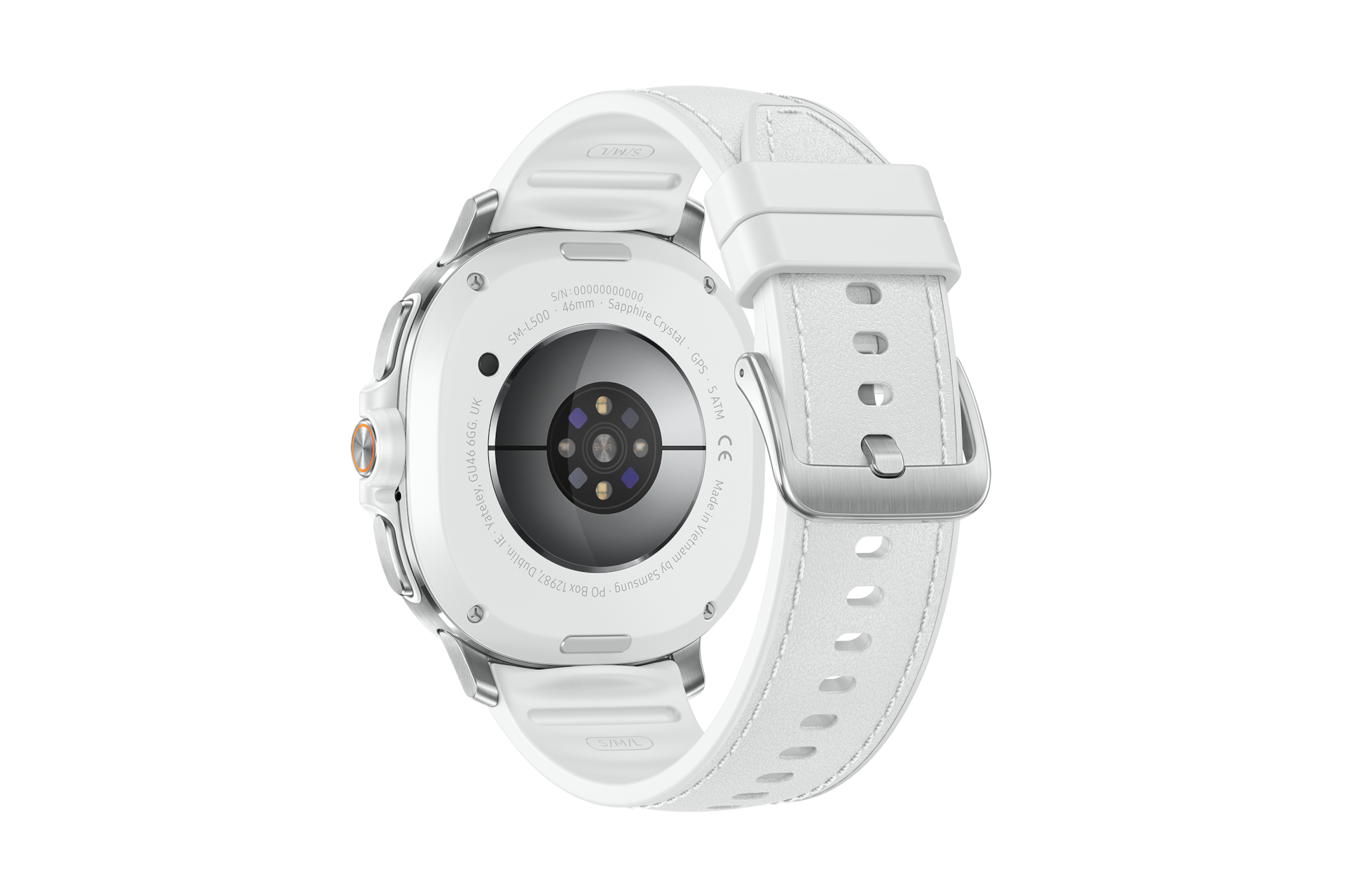 Samsung Galaxy Watch8 Classic - 46 mm - intelligente Uhr mit Hybridband - Hybrid-Eco-Leder - Bandgrö