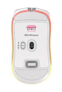 Cherry Xtrfy M50 - Maus - ergonomisch - optisch - 5 Tasten - kabellos, kabelgebunden - 2.4 GHz, Blue