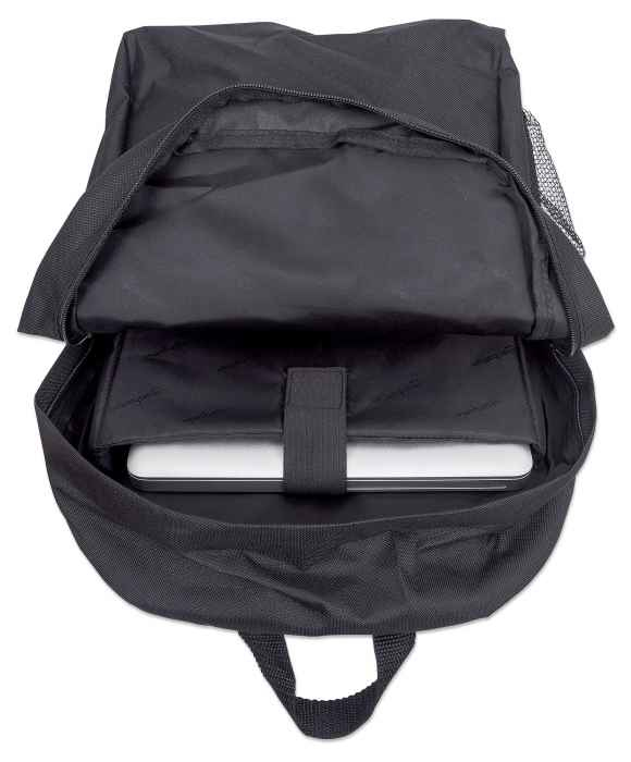 Manhattan Knappack Backpack 15.6", Black, LOW COST, Lightweight, Internal Laptop Sleeve, Accessories