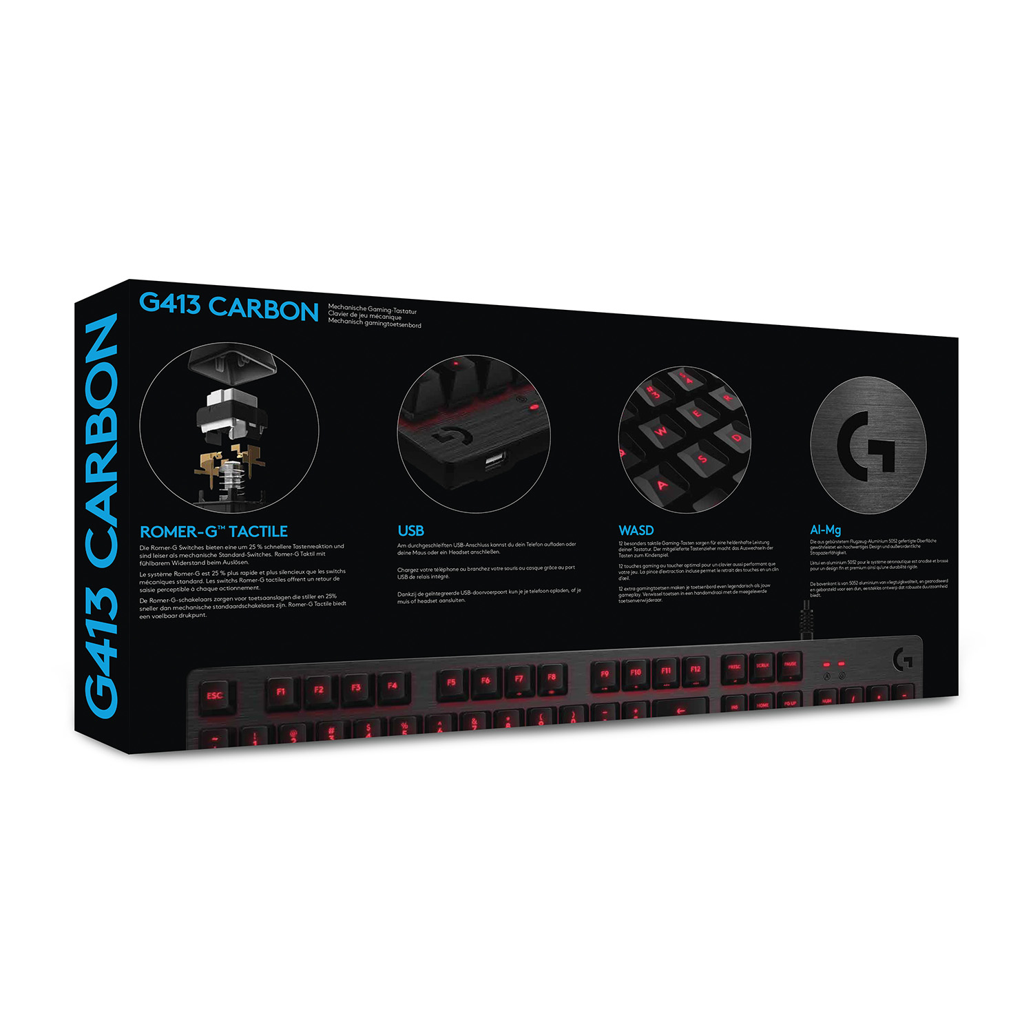 Logitech G413 - Tastatur - hintergrundbeleuchtet