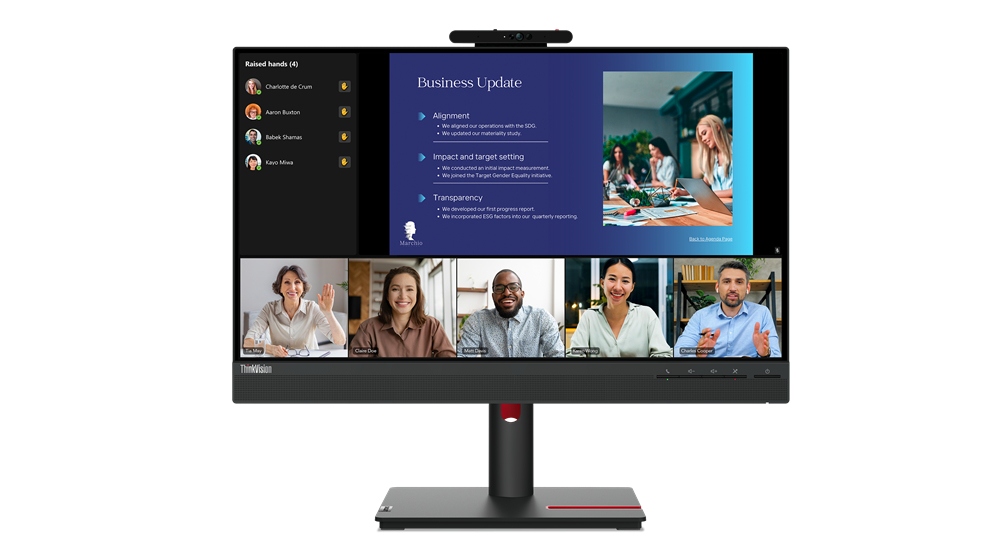 Lenovo ThinkVision T24v-30 Monitor 61 cm (24") Full HD, IPS, 4ms, HDMI, Displayport