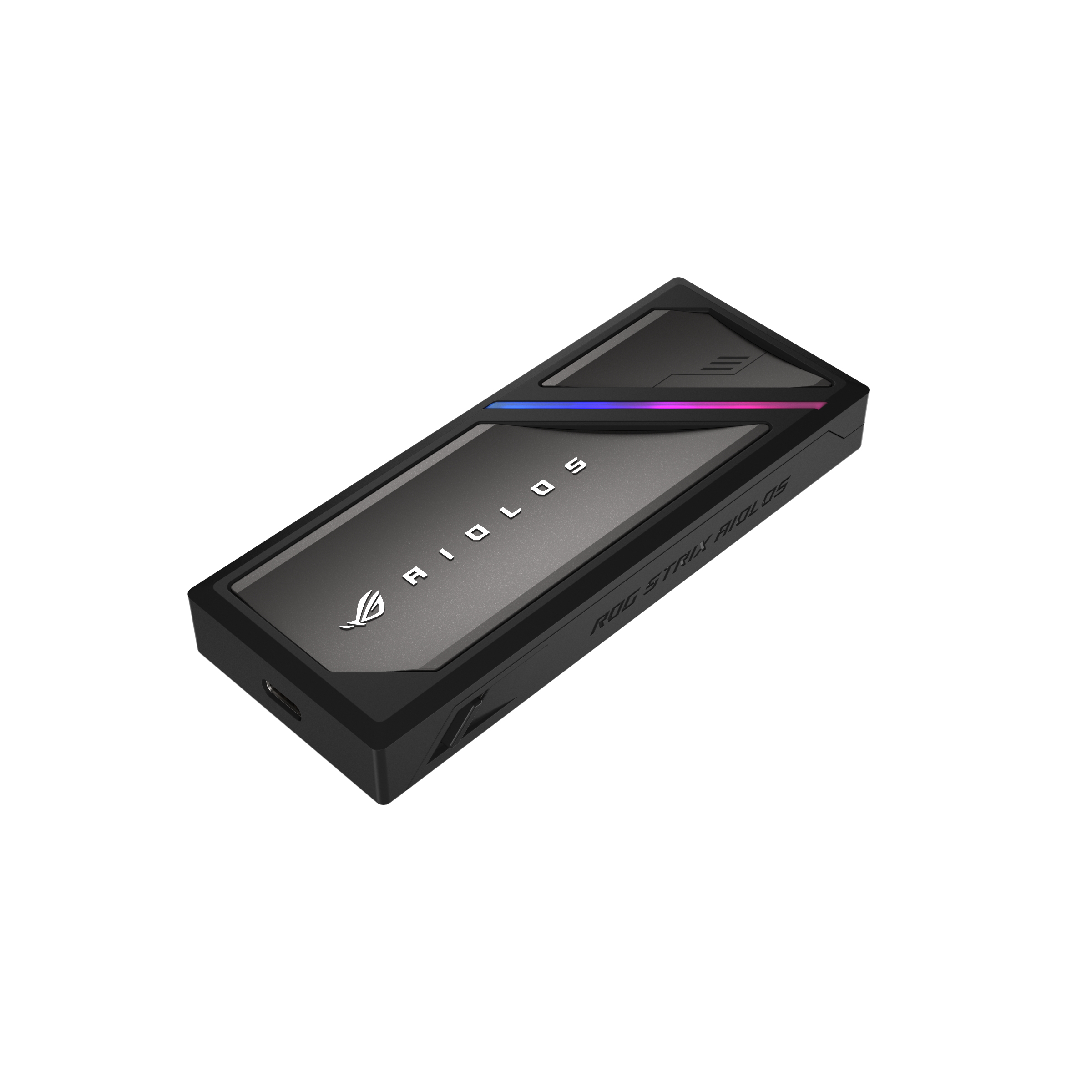 ASUS ROG Strix Aiolos, SSD-Gehäuse, M.2, PCI Express, SATA, 20 Gbit/s, USB Anschluss, Schwarz