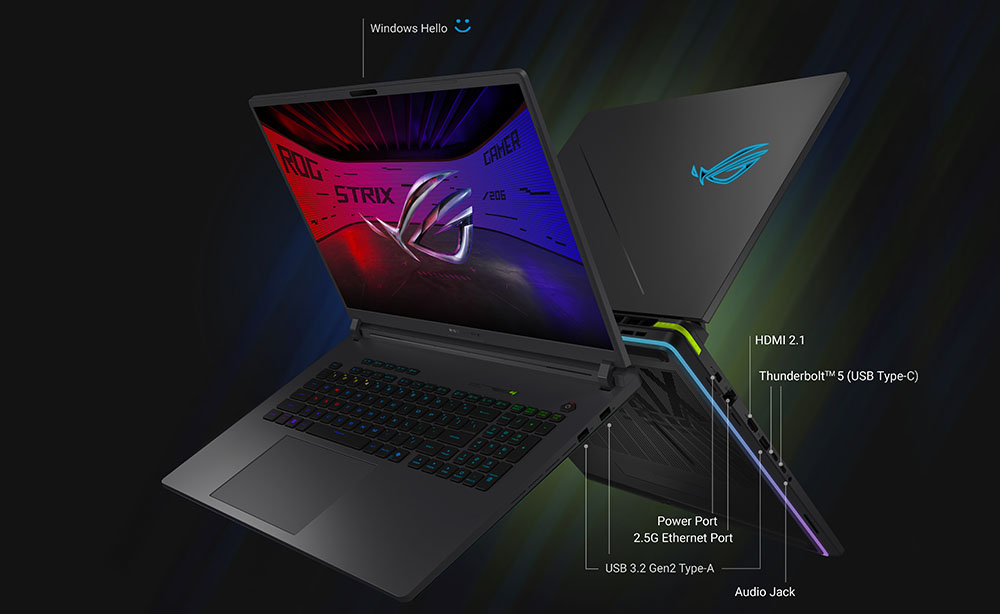 ASUS ROG Strix G18 G815LW-SA358W, 18"WQXGA MiniLED, Core Ultra 9 290HX Plus, 64GB, 1TB, RTX5080, W11