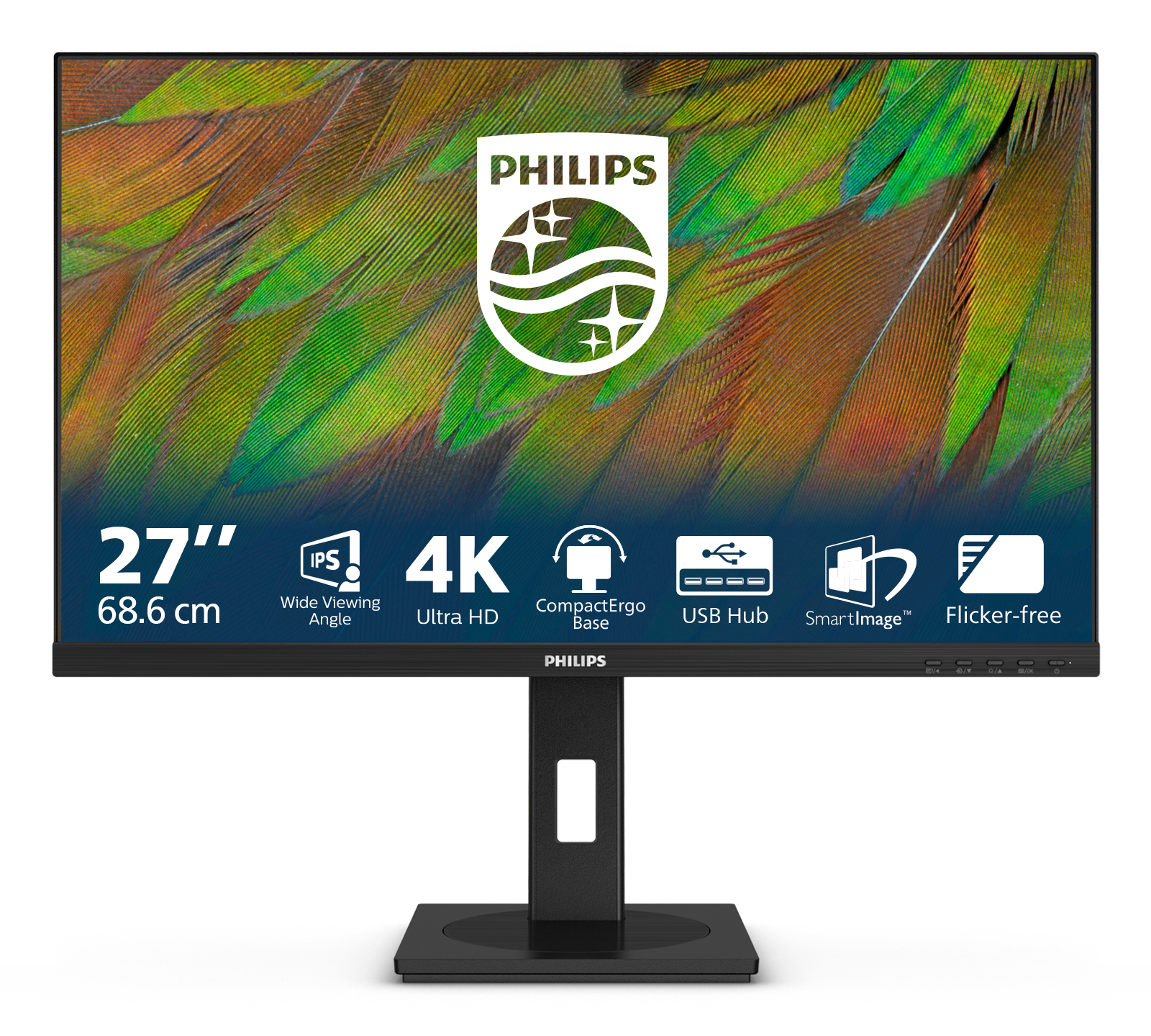 Philips 3000 Series 27B1N3800 Monitor 68.6cm (27") 4K UHD, IPS, 4ms, HDMI, Displayport