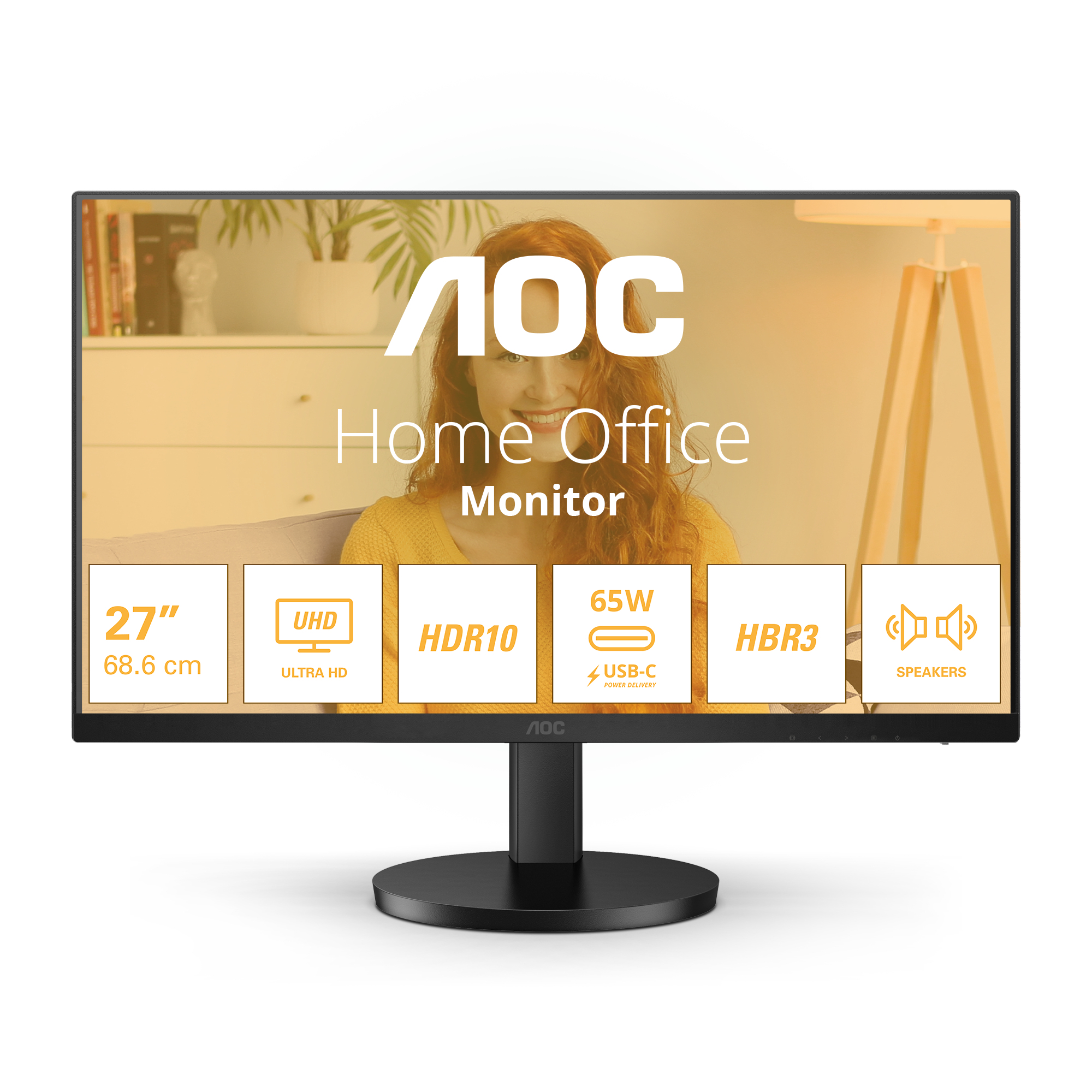 B-WARE - AOC Basic-line U27B3CF Monitor 68.6cm (27") 4K UHD, IPS, 4ms, HDMI, Displayport