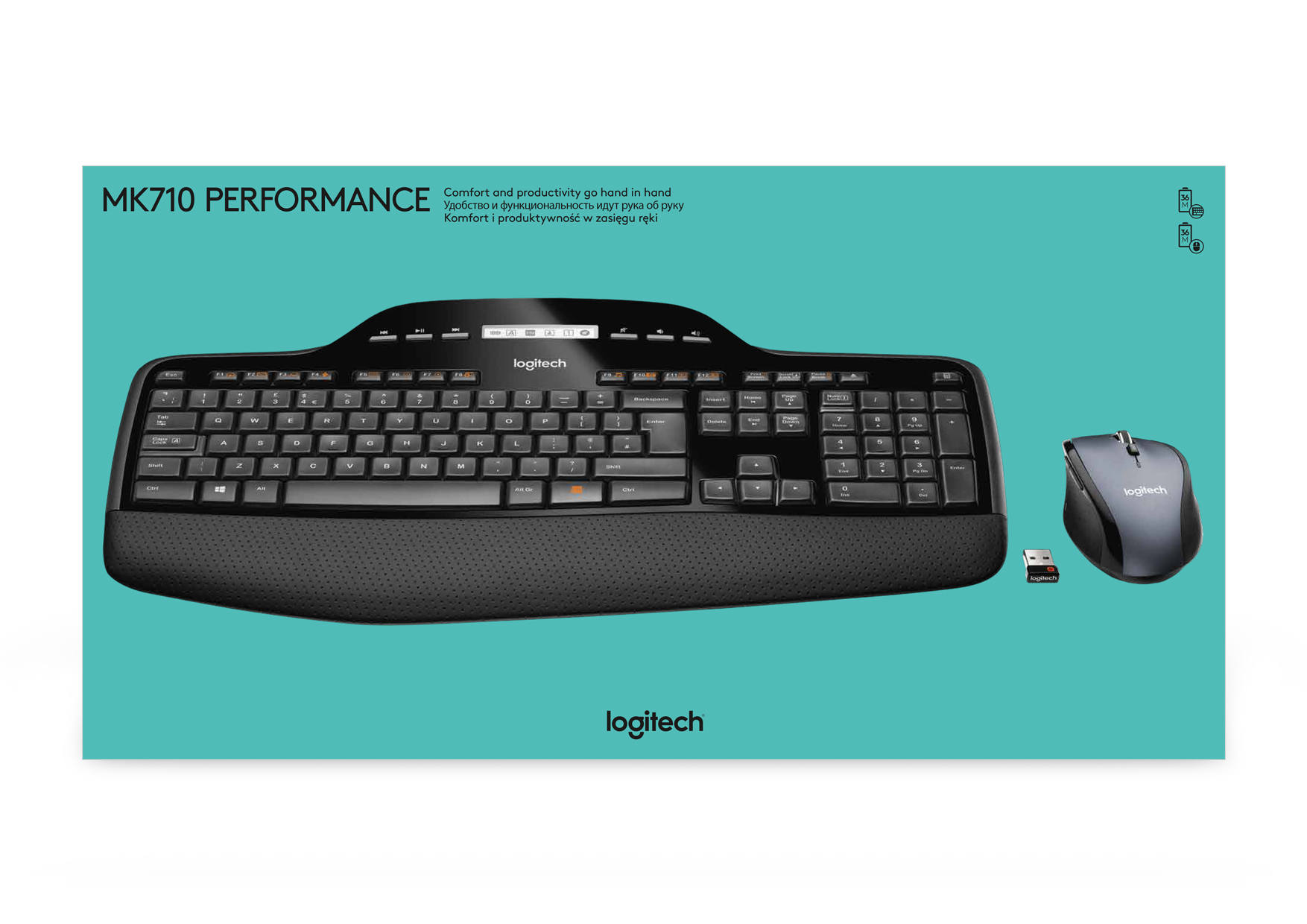 Logitech Wireless Desktop MK710 - Tastatur-und-Maus-Set