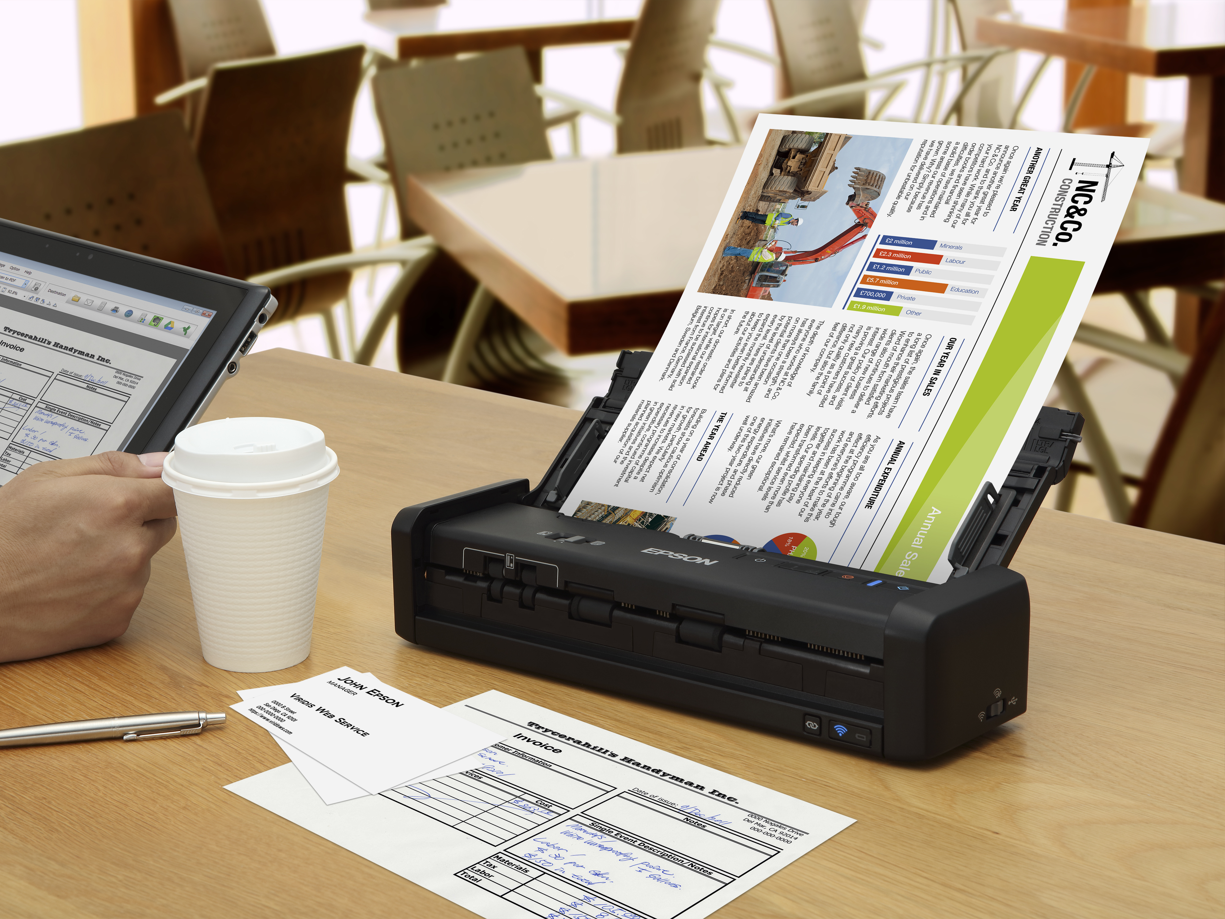 Epson WorkForce DS-360W, 215,9 x 1117,6 mm, 1200 x 1200 DPI, 25 Seiten pro Minute, 25 Seiten pro Min