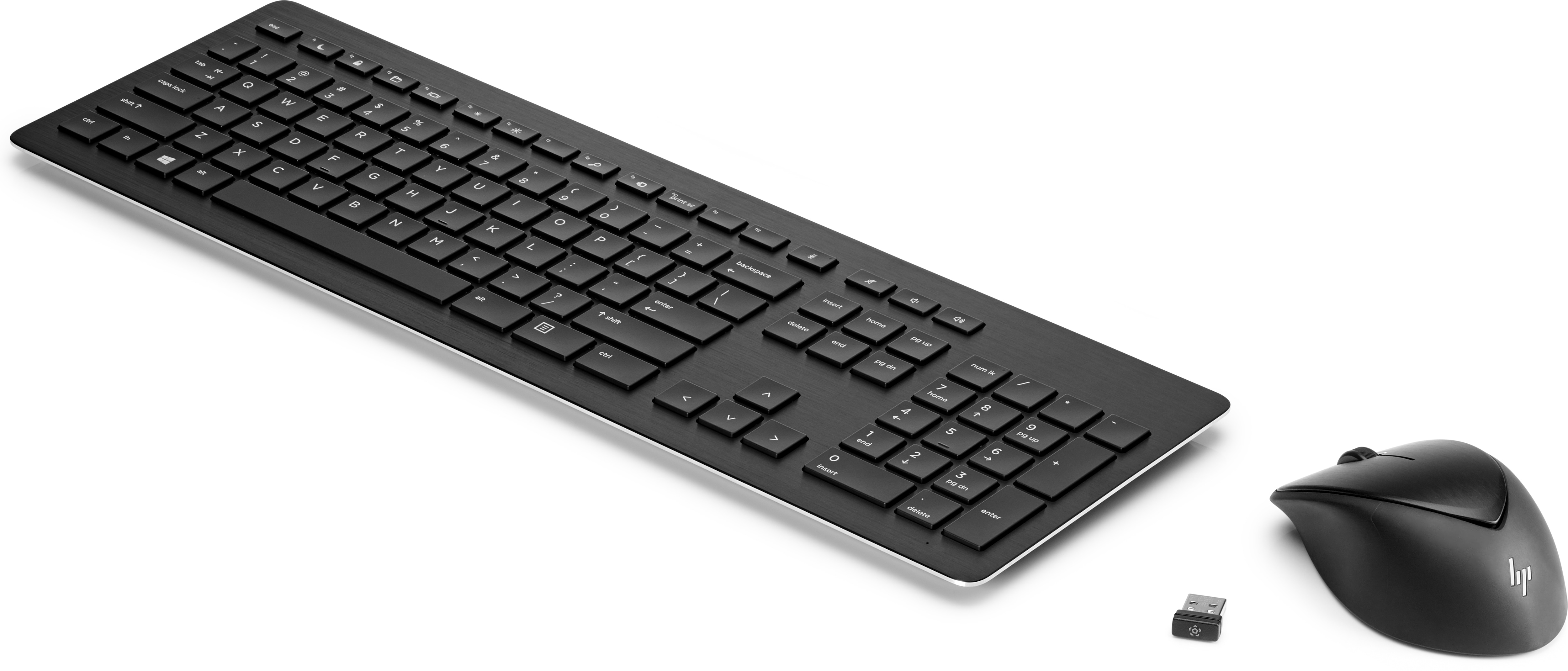 HP Wireless Rechargeable 950MK Maus und Tastatur, Kabellos, RF Wireless, Mechanischer Switch, QWERTY