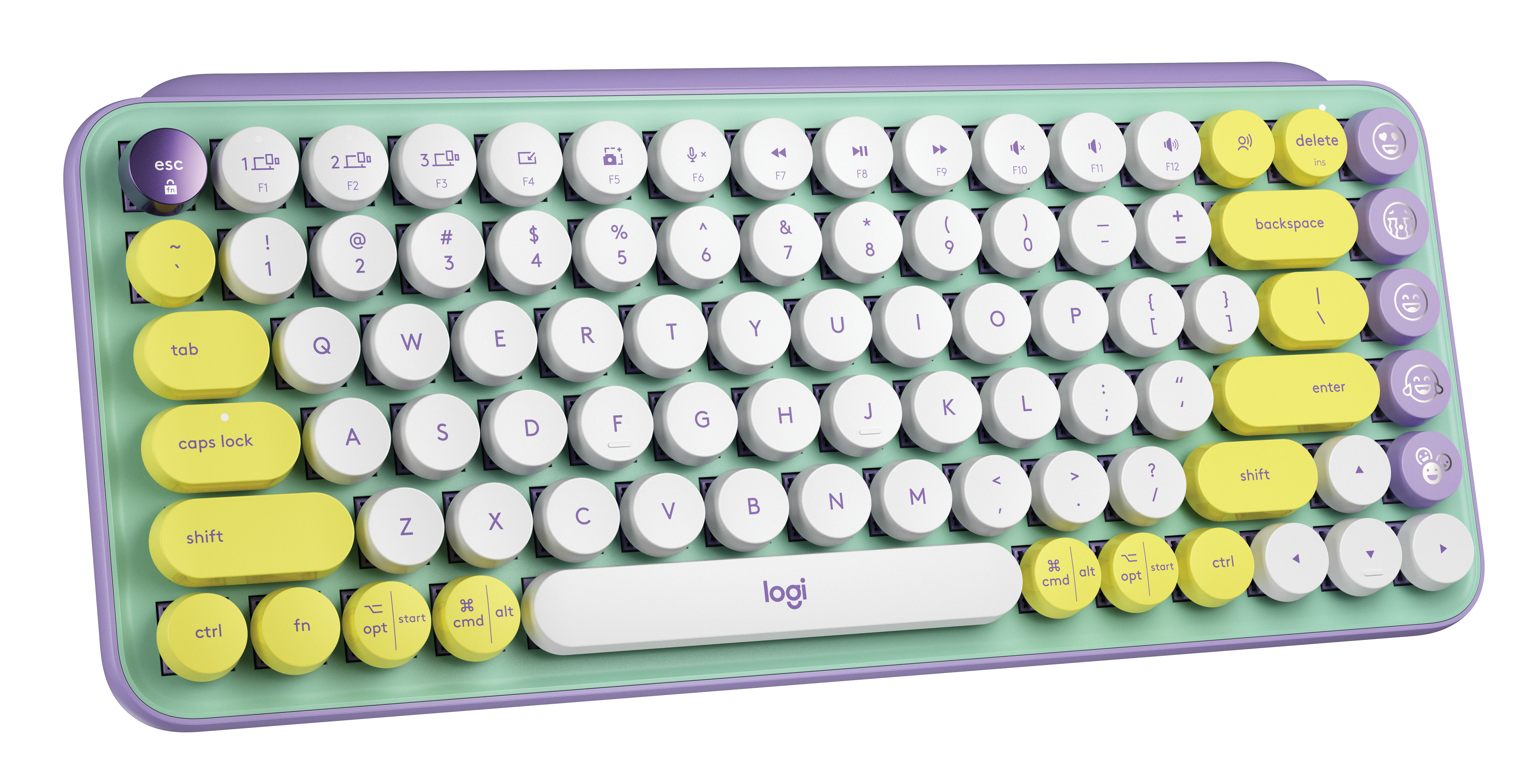 Logitech POP Keys - Tastatur - kabellos - Bluetooth LE, Bluetooth 5.1