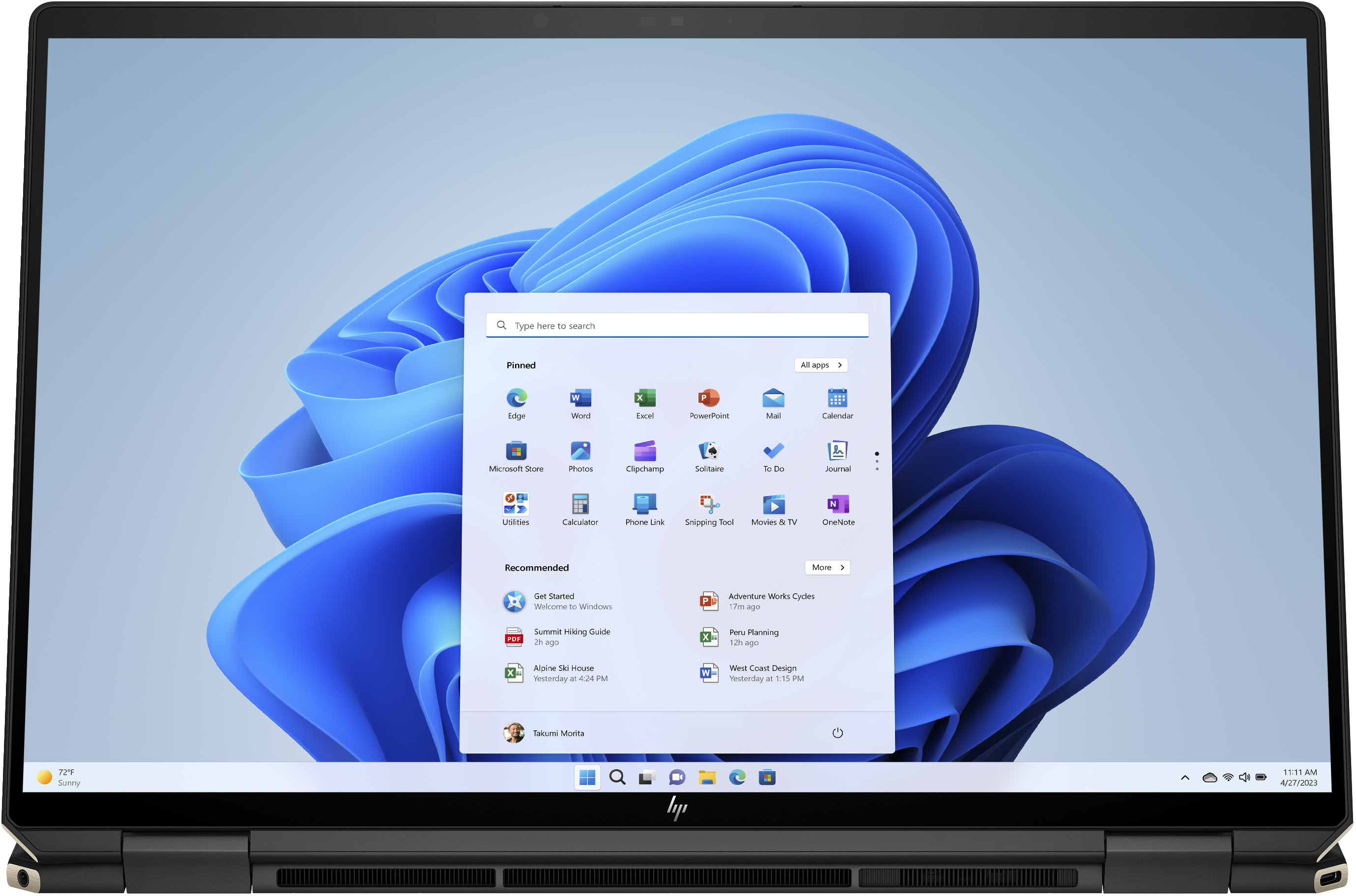HP Spectre x360 16-aa0375ng, Intel Core Ultra 7, 40,6 cm (16"), 2880 x 1800 Pixel, 16 GB, 1 TB, Wind