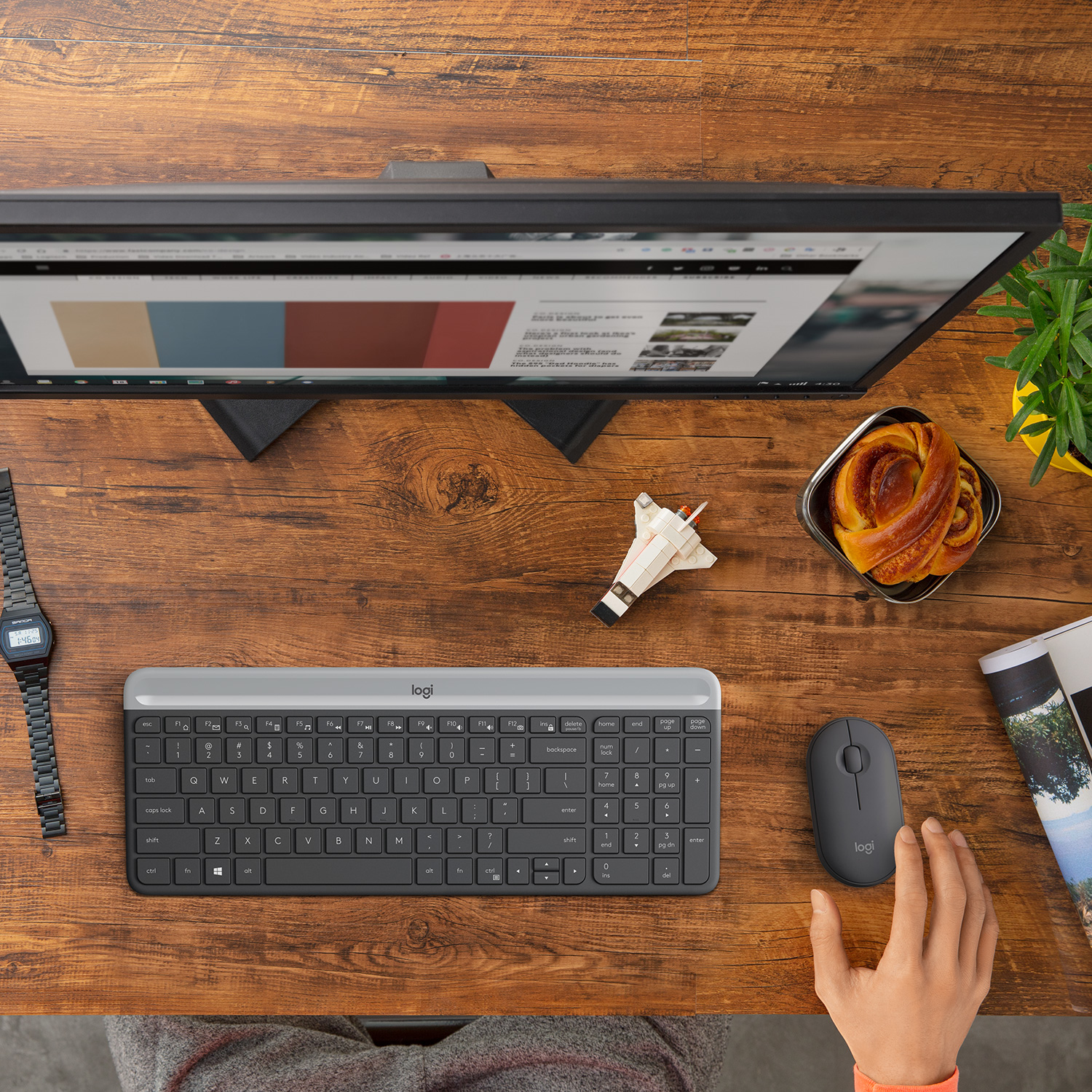 Logitech Slim Wireless Combo MK470 - Tastatur-und-Maus-Set