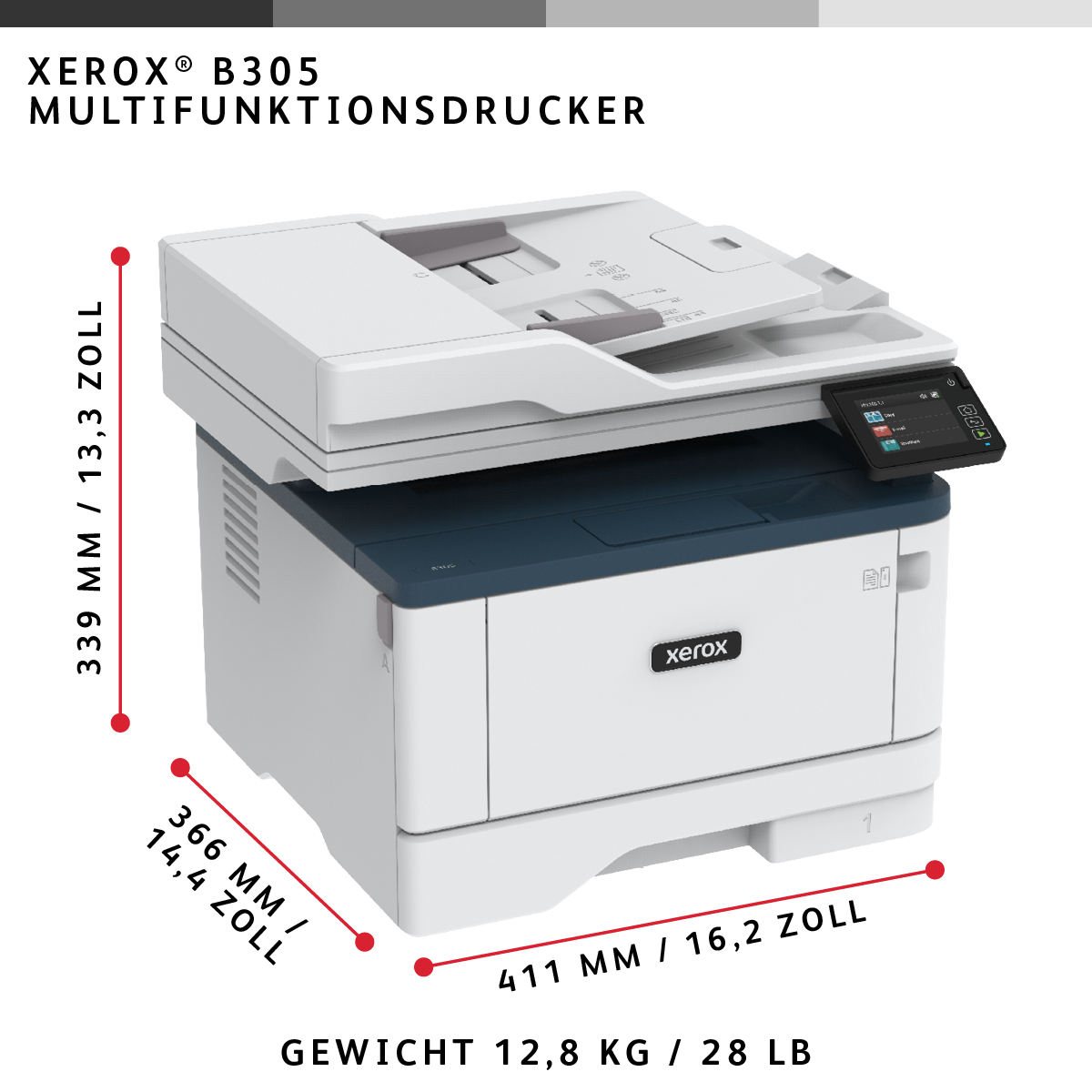 Xerox B305V_DNI - Multifunktionsdrucker - s/w - Laser - Legal (216 x 356 mm)