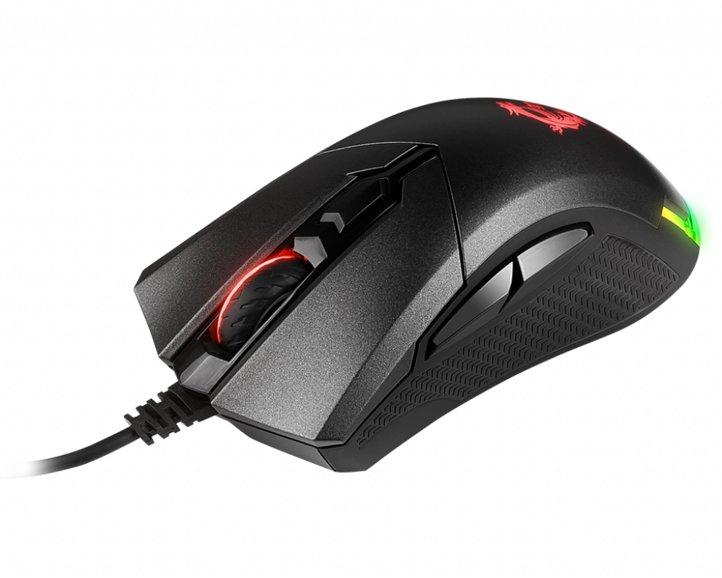 MSI CLUTCH GM50, rechts, Optisch, USB Typ-A, 7200 DPI, 1 ms, Schwarz