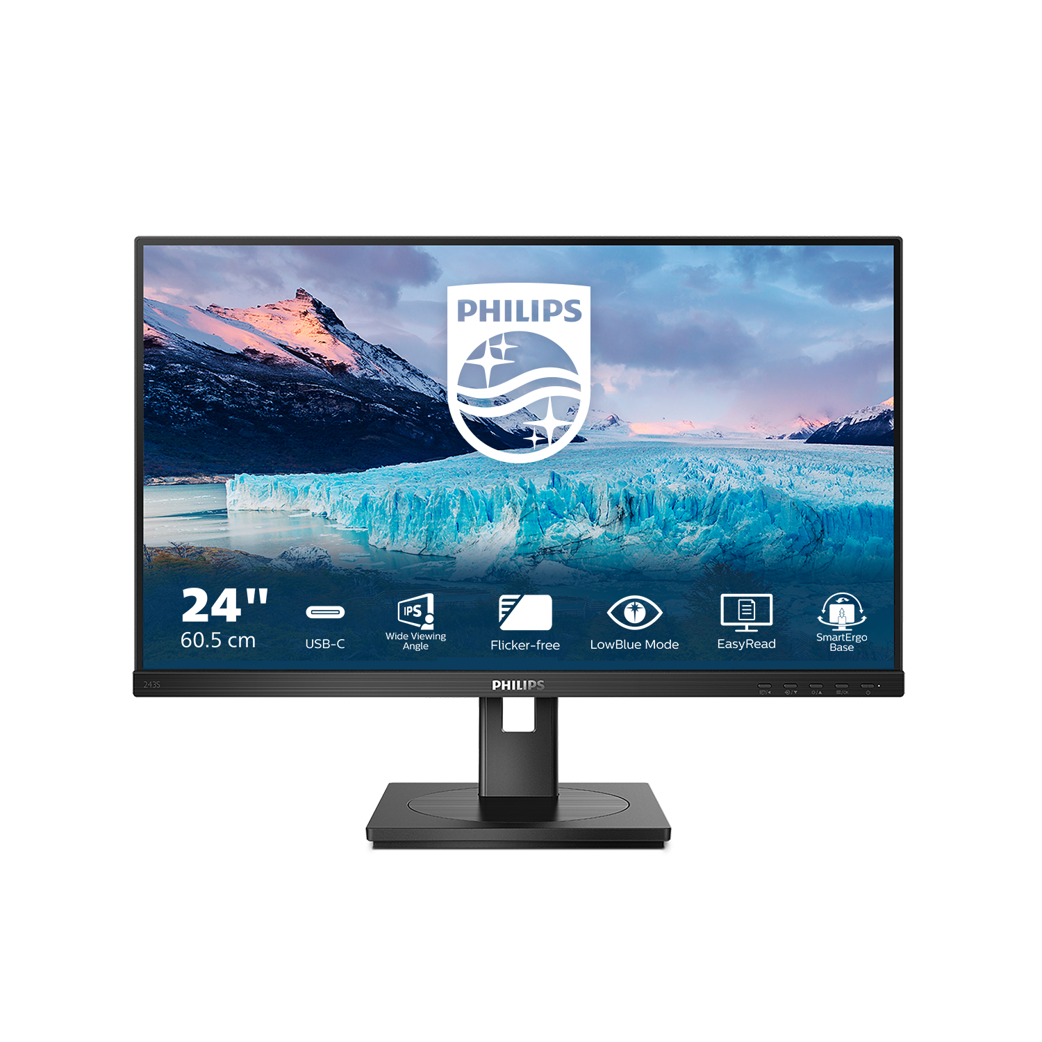Philips S-line 243S1 Monitor 60.5cm (23.8") Full HD, IPS, 4ms, HDMI, Displayport, USB