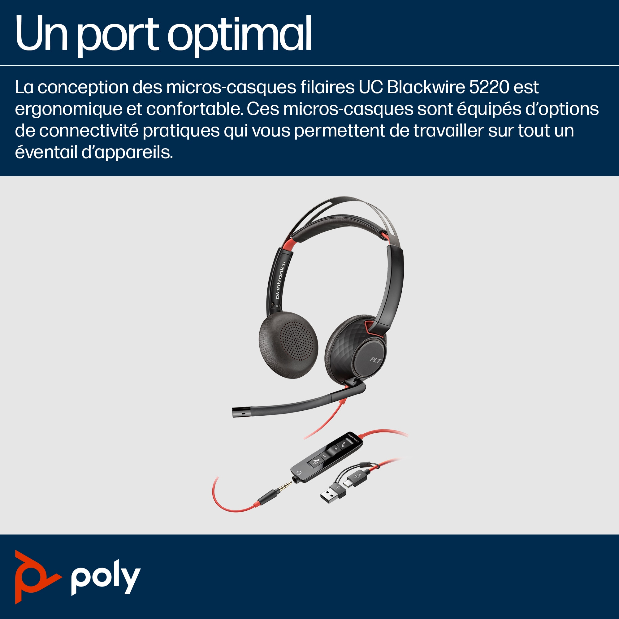 Poly HP Poly Blackwire 5220 - Headset - On-Ear - kabelgebunden