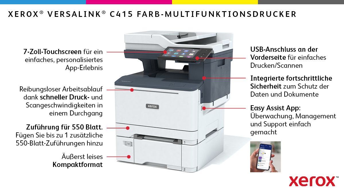 Xerox VersaLink C415V_DN - Multifunktionsdrucker - Farbe - Laser - Legal (216 x 356 mm)