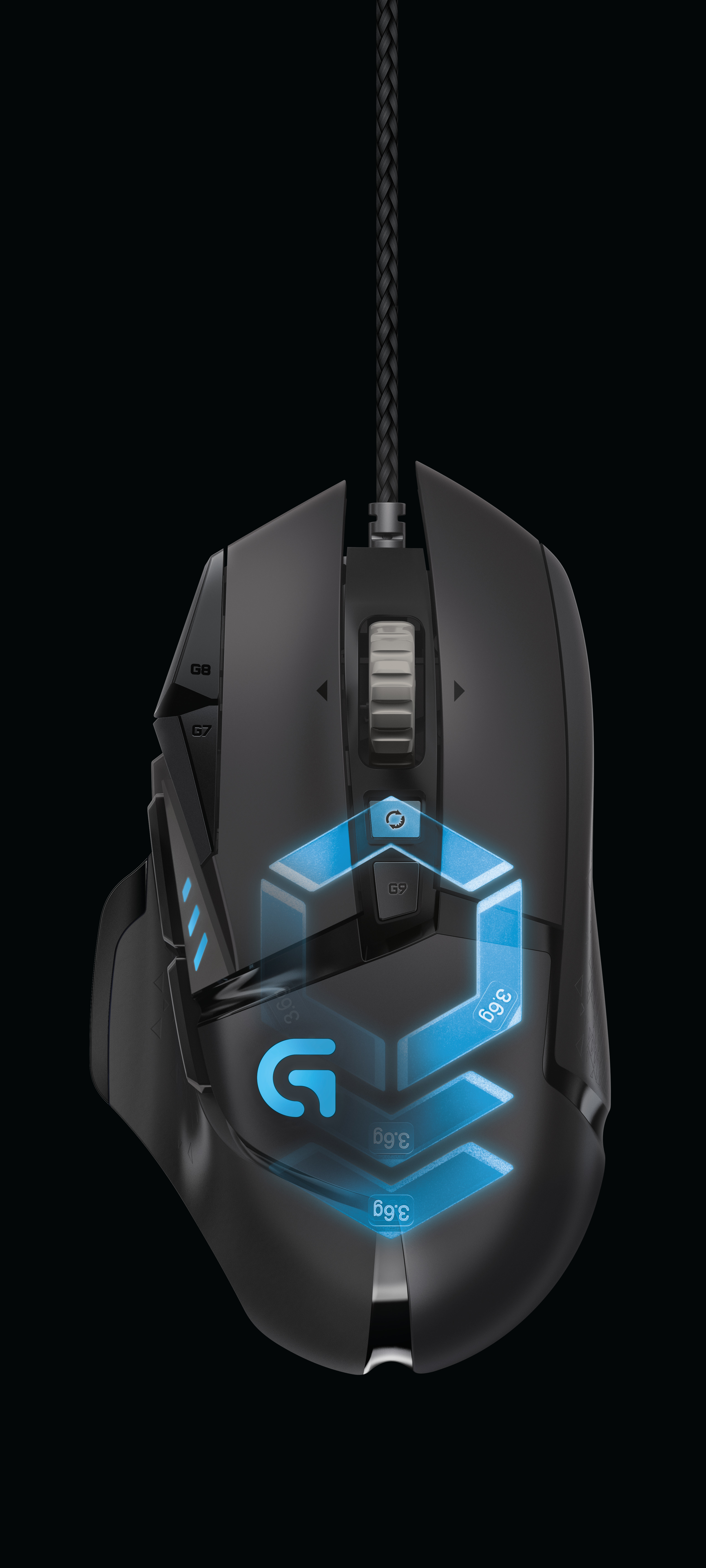 Logitech G G502 Proteus Spectrum RGB Tunable Gaming Mouse, rechts, Optisch, USB Typ-A, 12000 DPI, 1