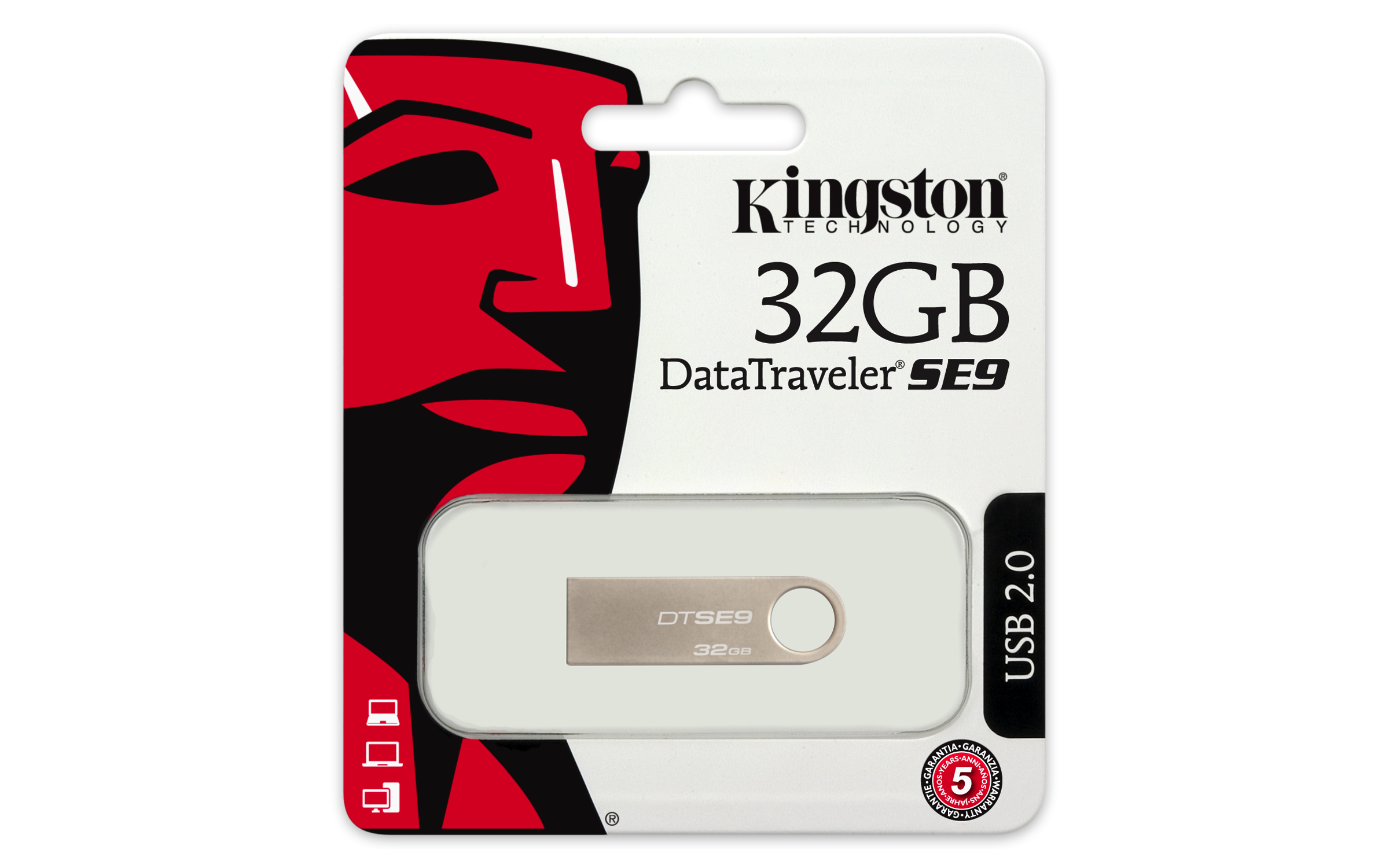 Kingston DataTraveler SE9 32GB, 32 GB, USB Typ-A, 2.0, Ohne Deckel, Beige