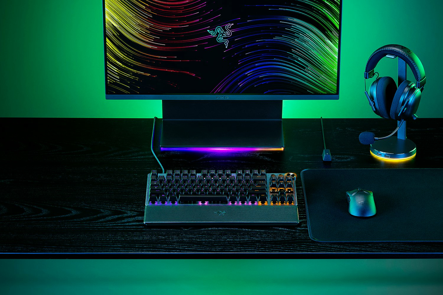 Razer Huntsman V3 Pro Tenkeyless, schwarz, LEDs RGB, Razer Analog Optical Switch Gen-2, USB, DE