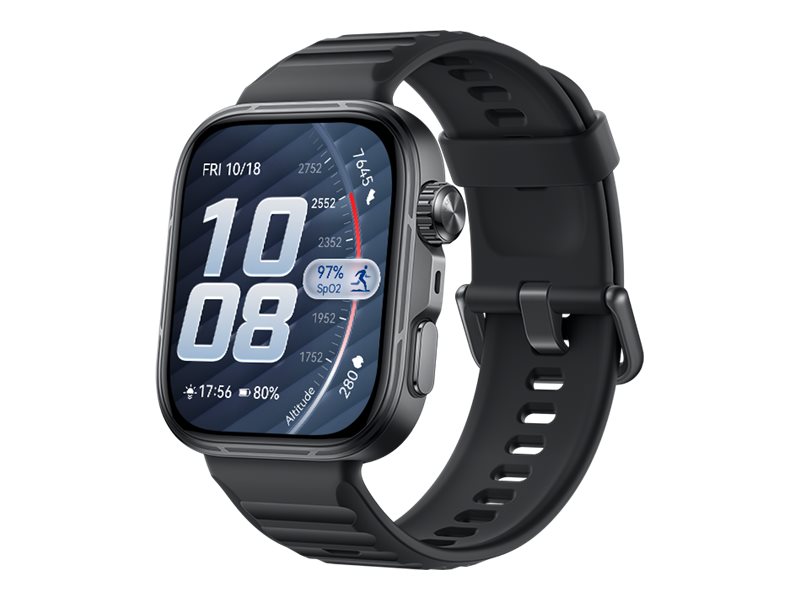 Huawei Watch Fit 5 Pro - Aluminiumlegierung - intelligente Uhr mit Riemen - Flouroelastomer - schwar