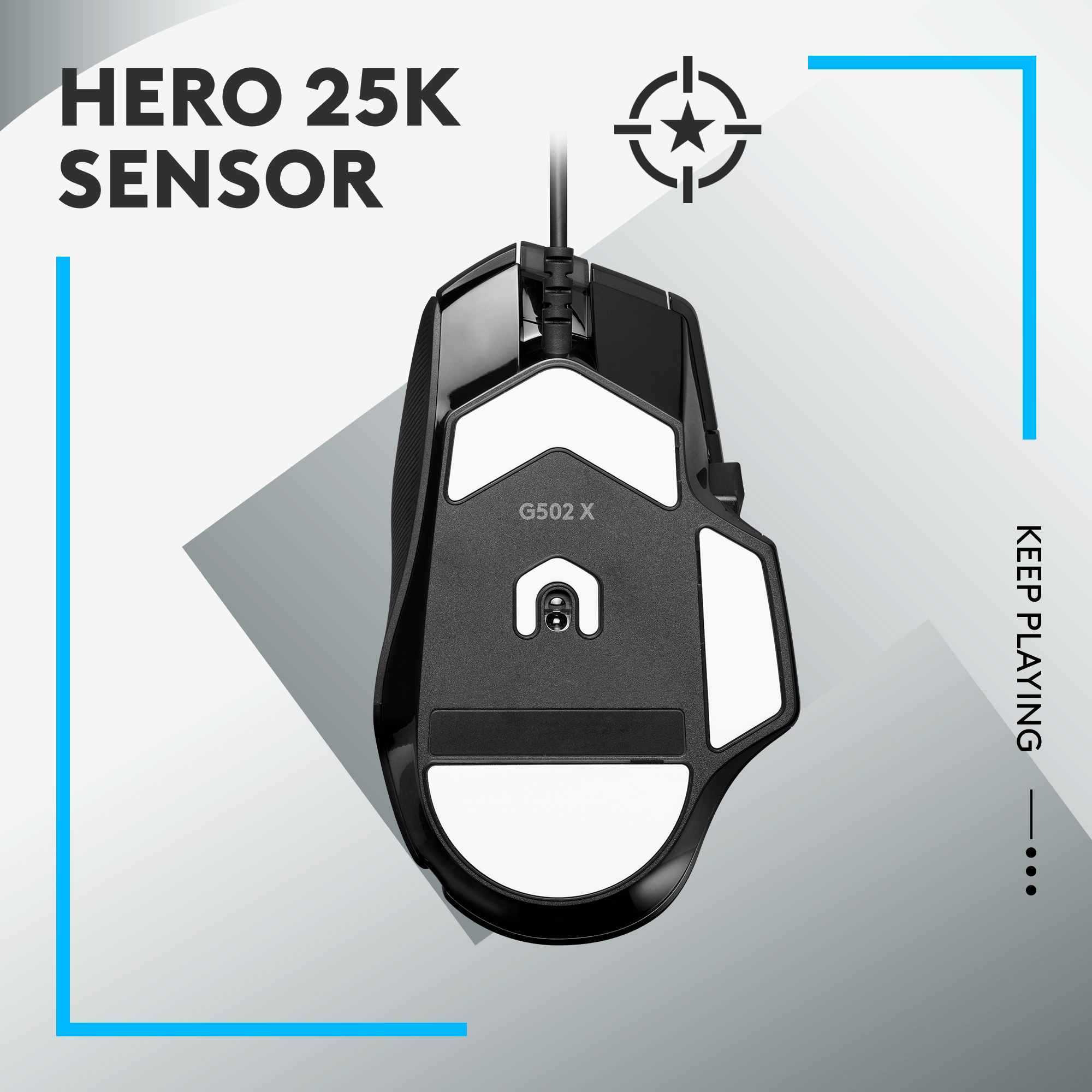 Logitech G G502 X - Maus - optisch - kabelgebunden