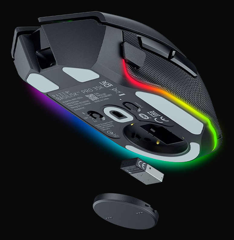 Razer Basilisk V3 pro 35K - Maus - ergonomisch - Für Rechtshänder - optisch - 11 Tasten - kabellos,