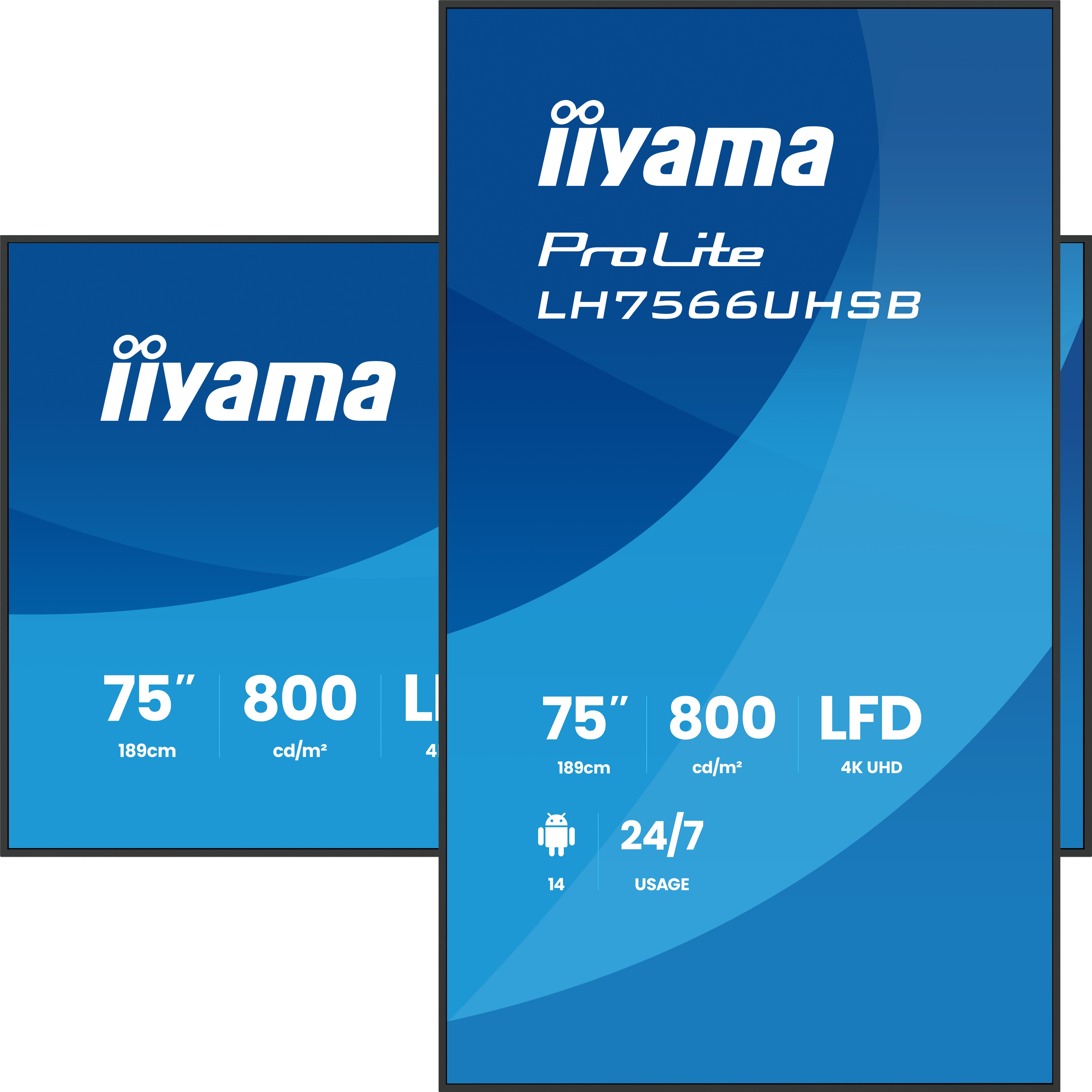 Iiyama ProLite LH7566UHSB-B1AG - 189 cm (74.5")