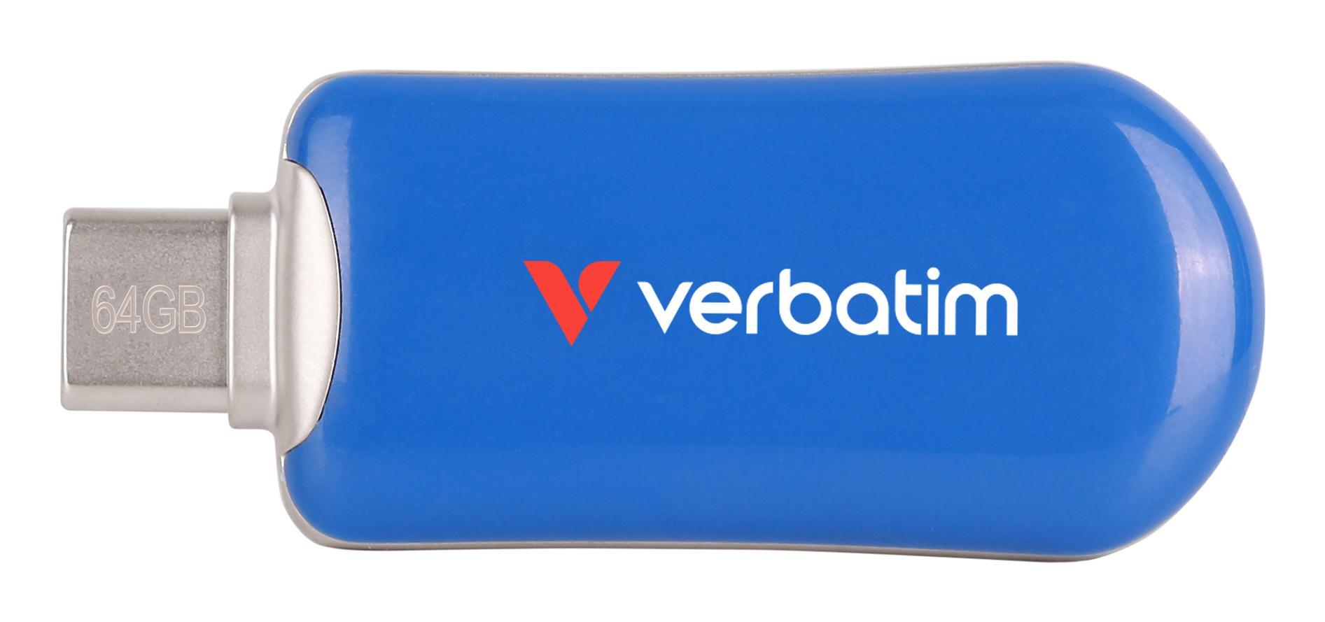 Verbatim 30232, 64 GB, USB Typ-C, 3.2 Gen 1 (3.1 Gen 1), 100 MB/s, Ohne Deckel, Blau