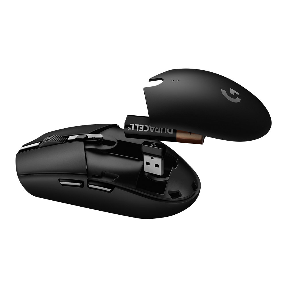Logitech G G305 - Maus - optisch - 6 Tasten - kabellos - 2.4 GHz - kabelloser Empfänger (USB)