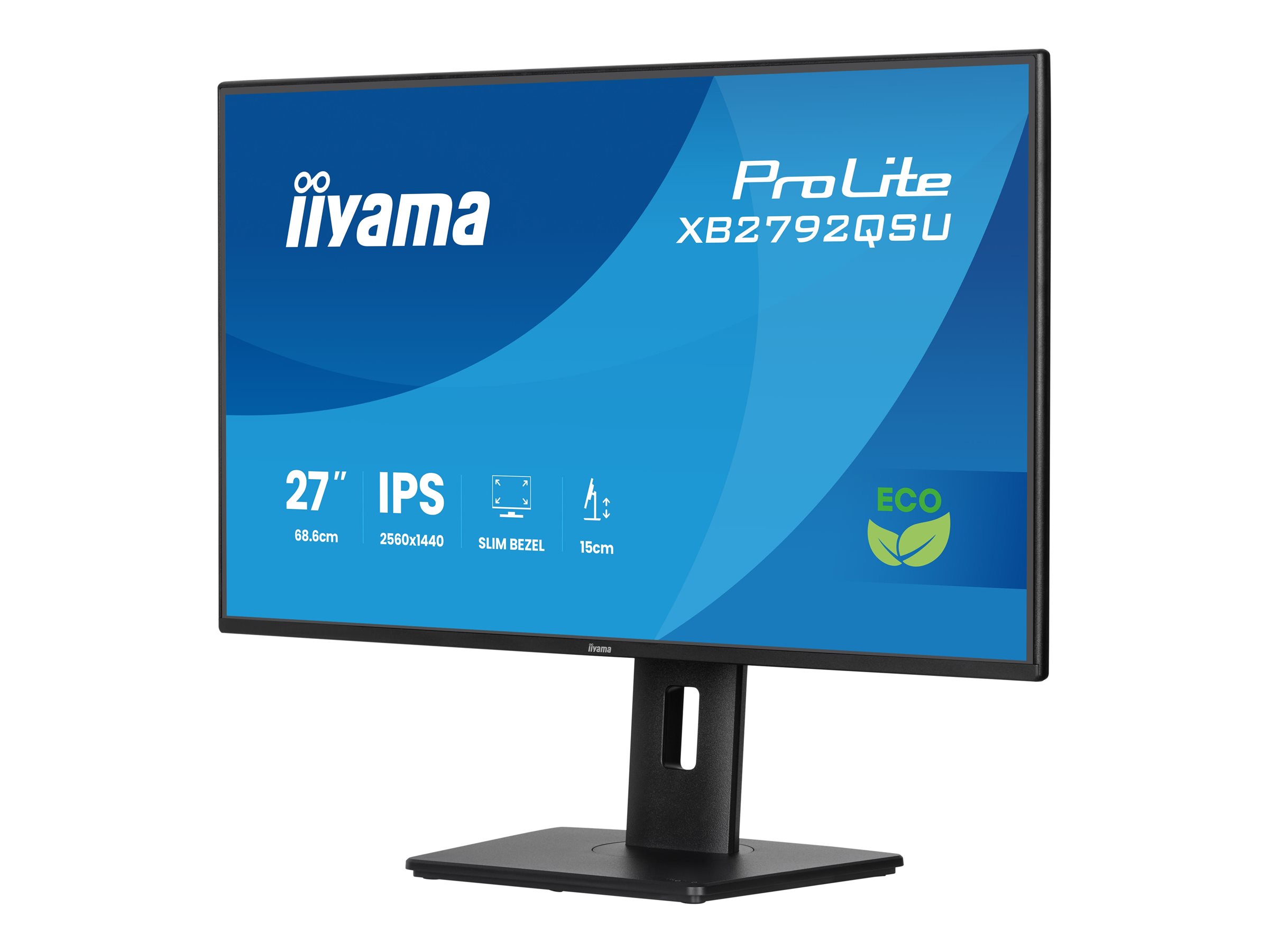 iiyama ProLite XB2792QSU-B1 Monitor 68.6cm (27") WQHD, IPS, 3ms, HDMI, Displayport, USB