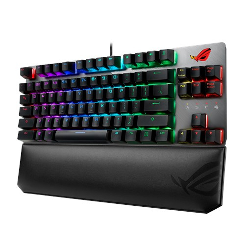 ASUS ROG Strix Scope TKL Deluxe, Kabelgebunden, USB, Mechanischer Switch, QWERTZ, RGB-LED, Schwarz,