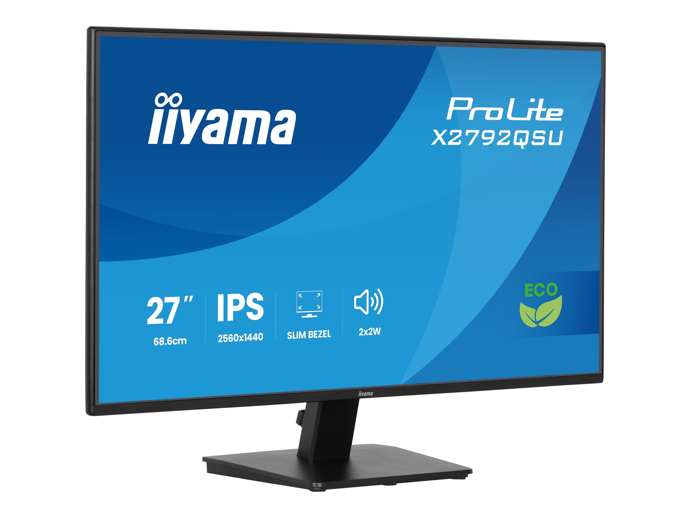 iiyama ProLite X2792QSU-B1 Monitor 68.6cm (27") WQHD, IPS, 3ms, HDMI, Displayport, USB