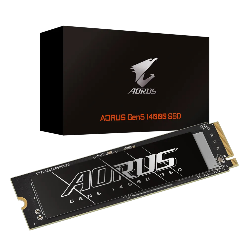 Gigabyte AORUS Gen5 14000 - SSD - 1 TB - intern - M.2 2280 - PCI Express 5.0 x4 (NVMe)