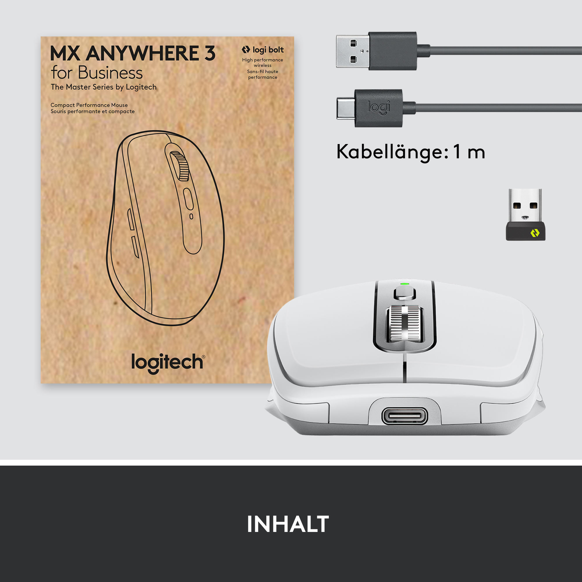 Logitech MX Anywhere 3 for Business - Maus - Laser
