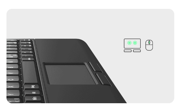 KeySonic KSK-3210ELU (DE), Super-Mini Tastatur, Hintergrundbeleuchtung, Touchpad, schwarz, Kabelgebu