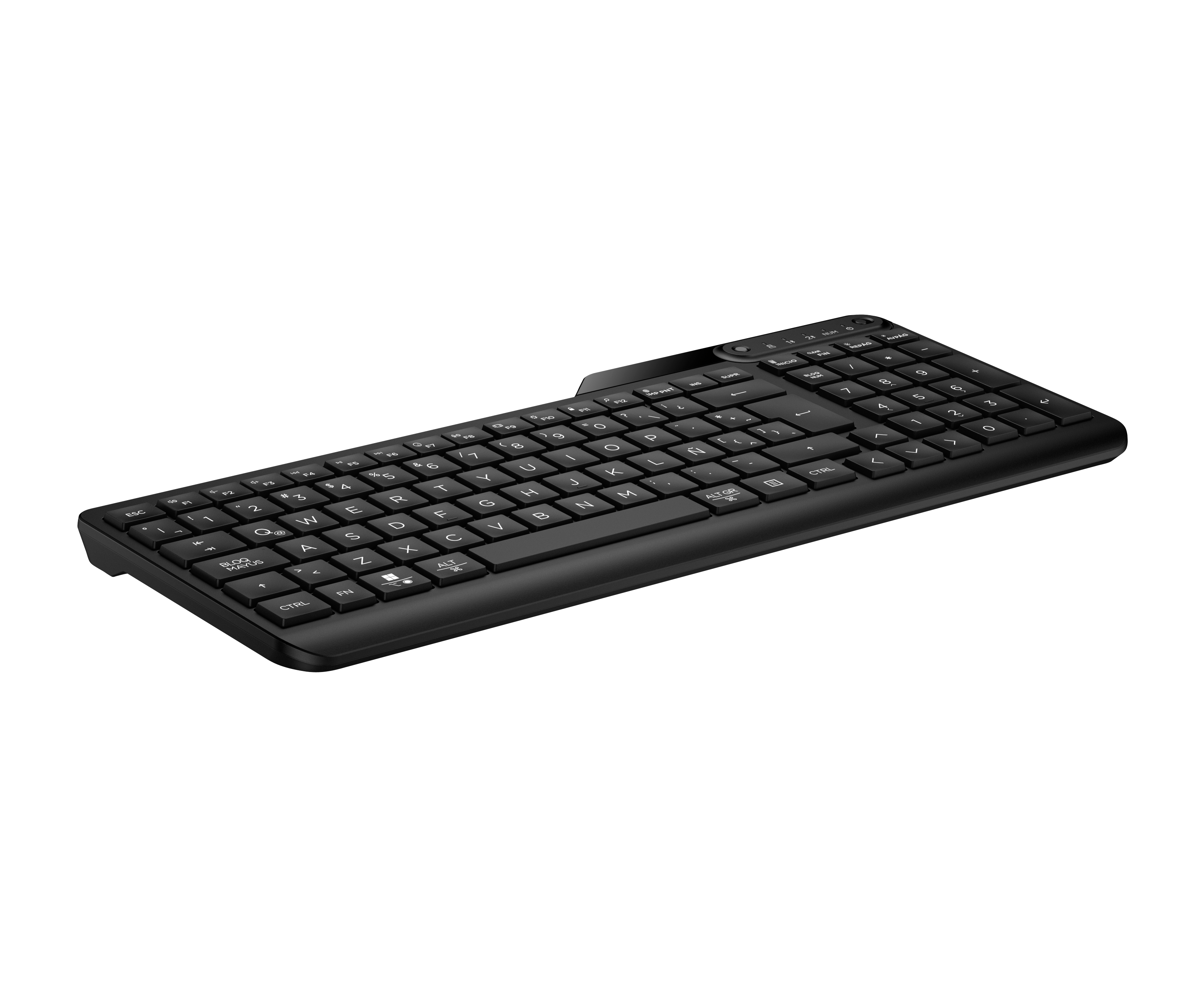 HP 475 - Tastatur - Dual-Mode, Multi-Device, kompakt, 2-Zonen-Layout, geringer Tastenhub, 12 program