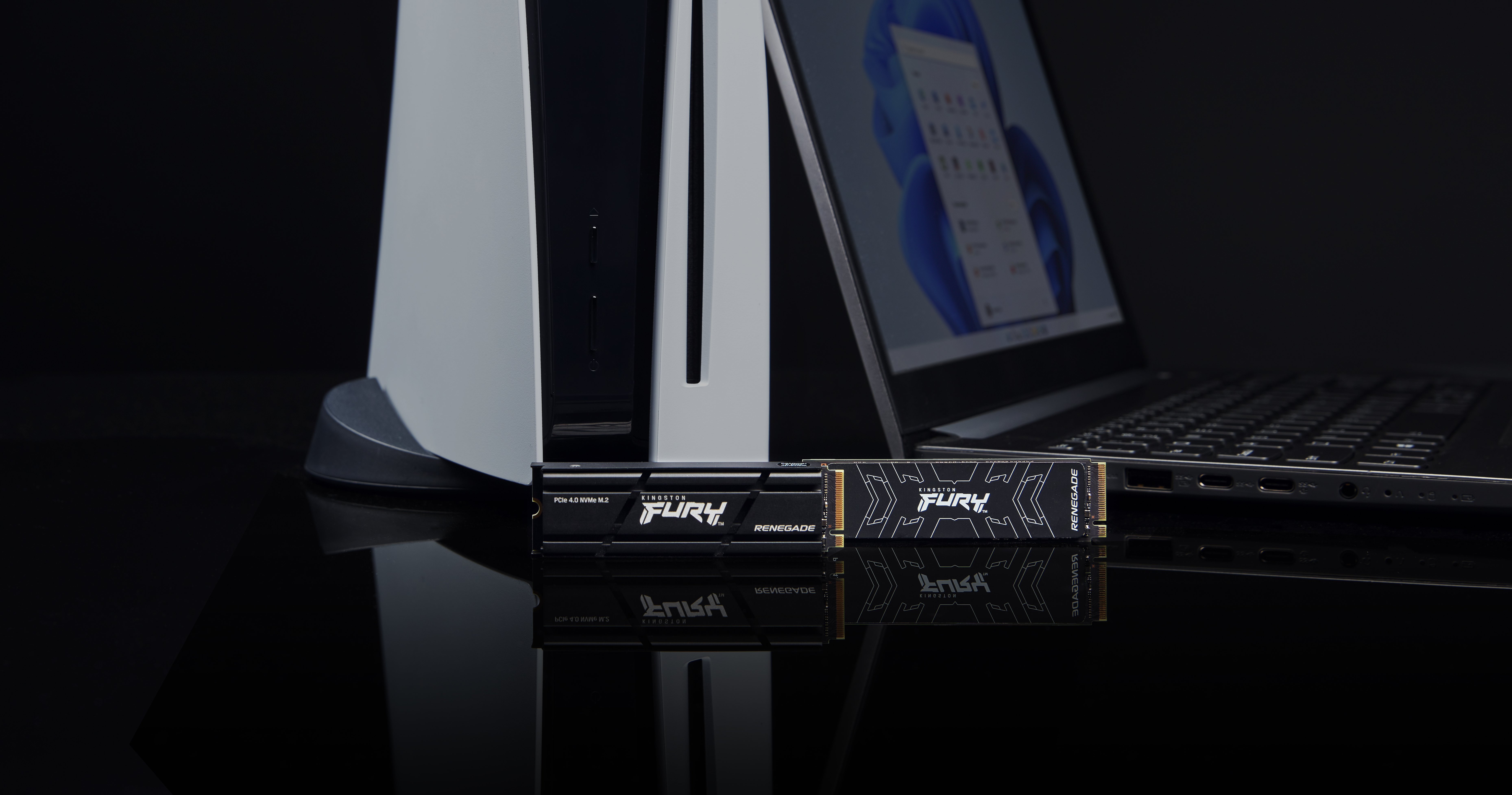 Kingston FURY RENEGADE SSD 1TB, M.2 2280 / M-Key / PCIe 4.0 x4, Kühlkörper