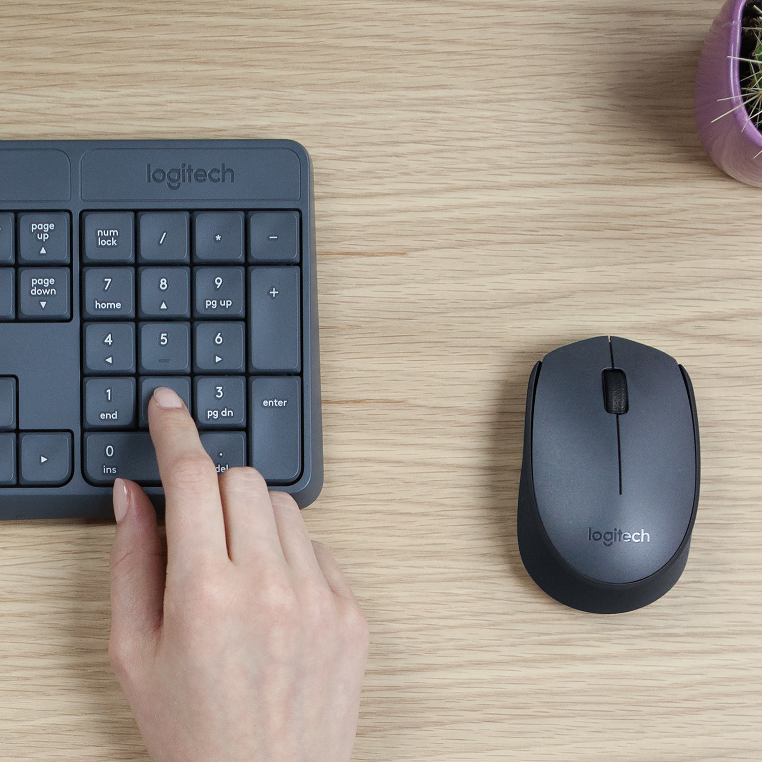 Logitech MK235 - Tastatur-und-Maus-Set - kabellos