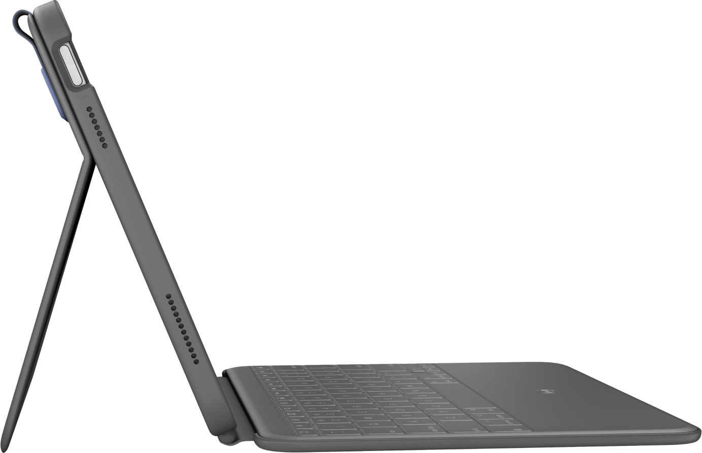 Logitech Rugged Folio - Tastatur und Foliohülle - Apple Smart connector - QWERTZ - Deutsch - Graphit