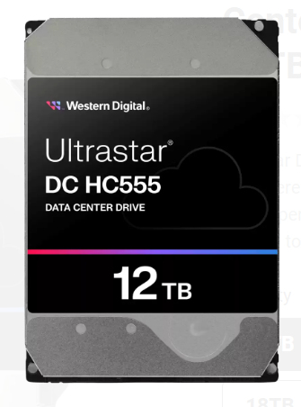 WD Ultrastar DC HC555 - Festplatte - Rechenzentrum - 12 TB - intern - 3.5" (8.9 cm)