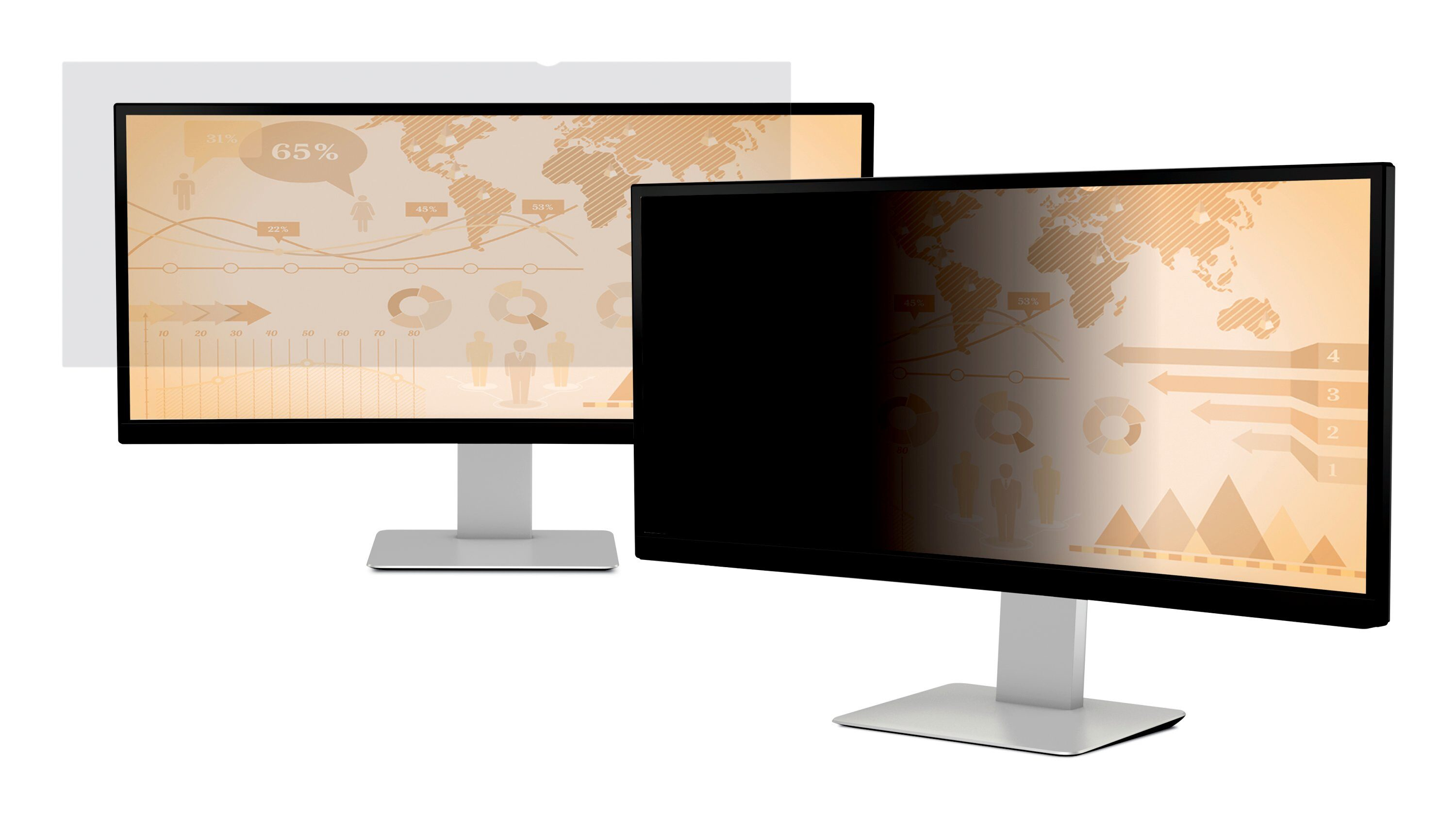 3M Blickschutzfilter für 29in Monitor, 21:9, PF290W2B, 73,7 cm (29"), 21:9, Monitor, Rahmenloser Bli